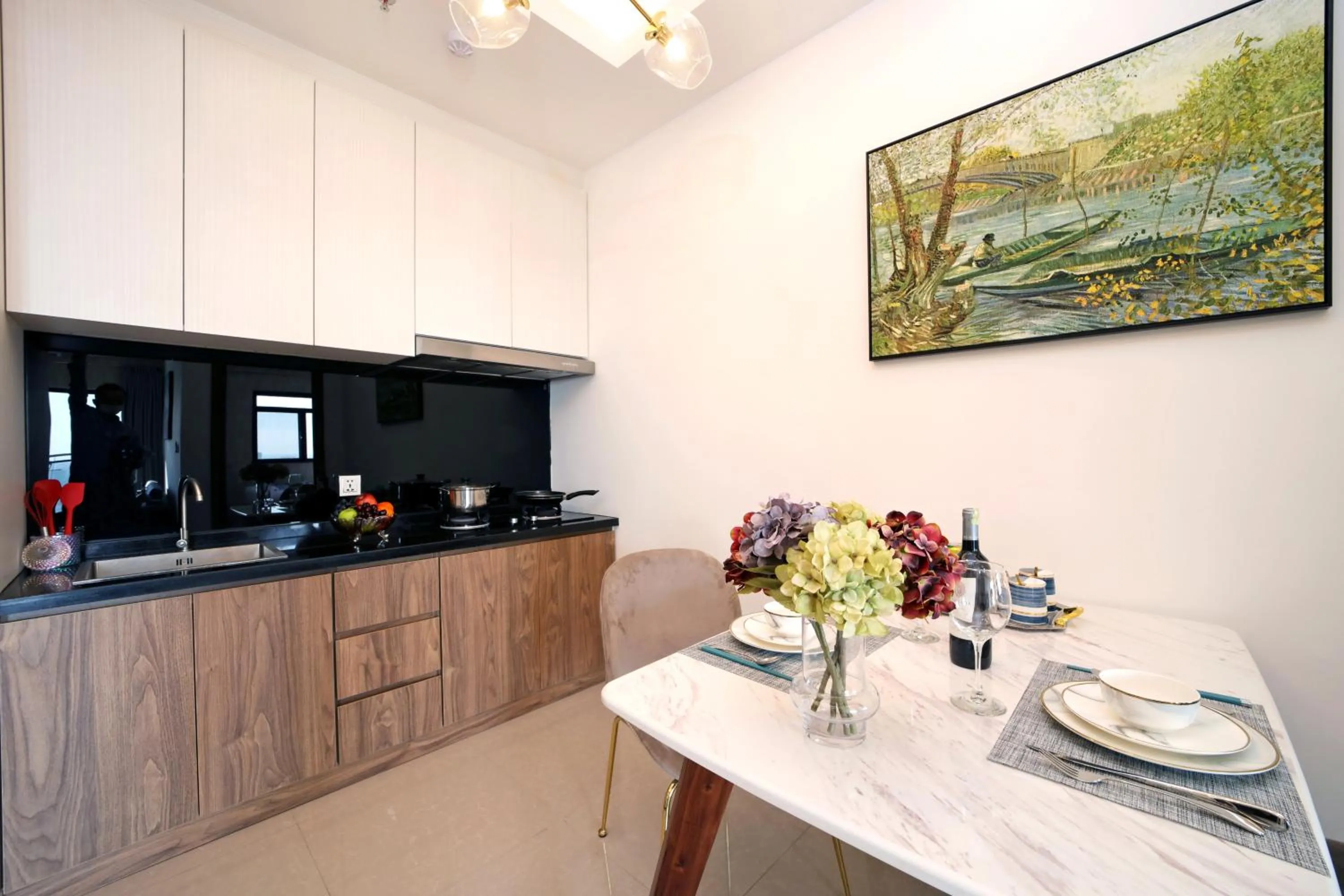 Kitchen or kitchenette in Sky Tree Hotel by New World Hospitality