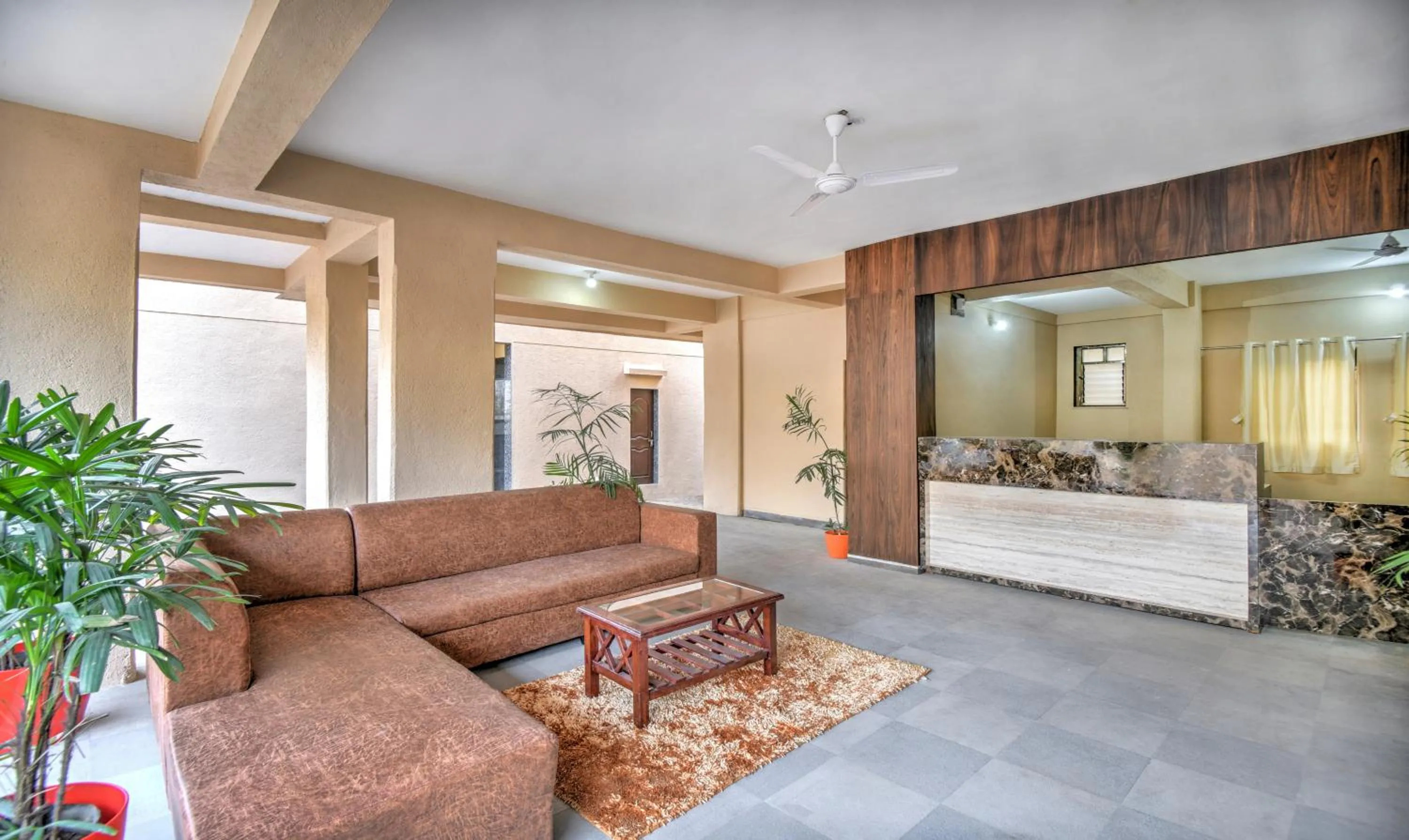 Seating area in Treebo Sayaji Residency