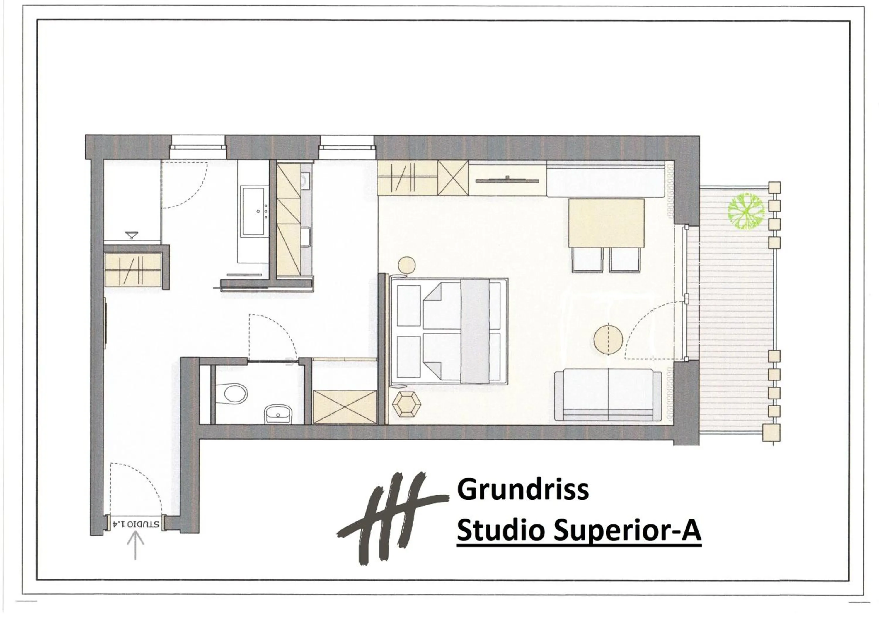 Property building in VIER Studios & Restaurant