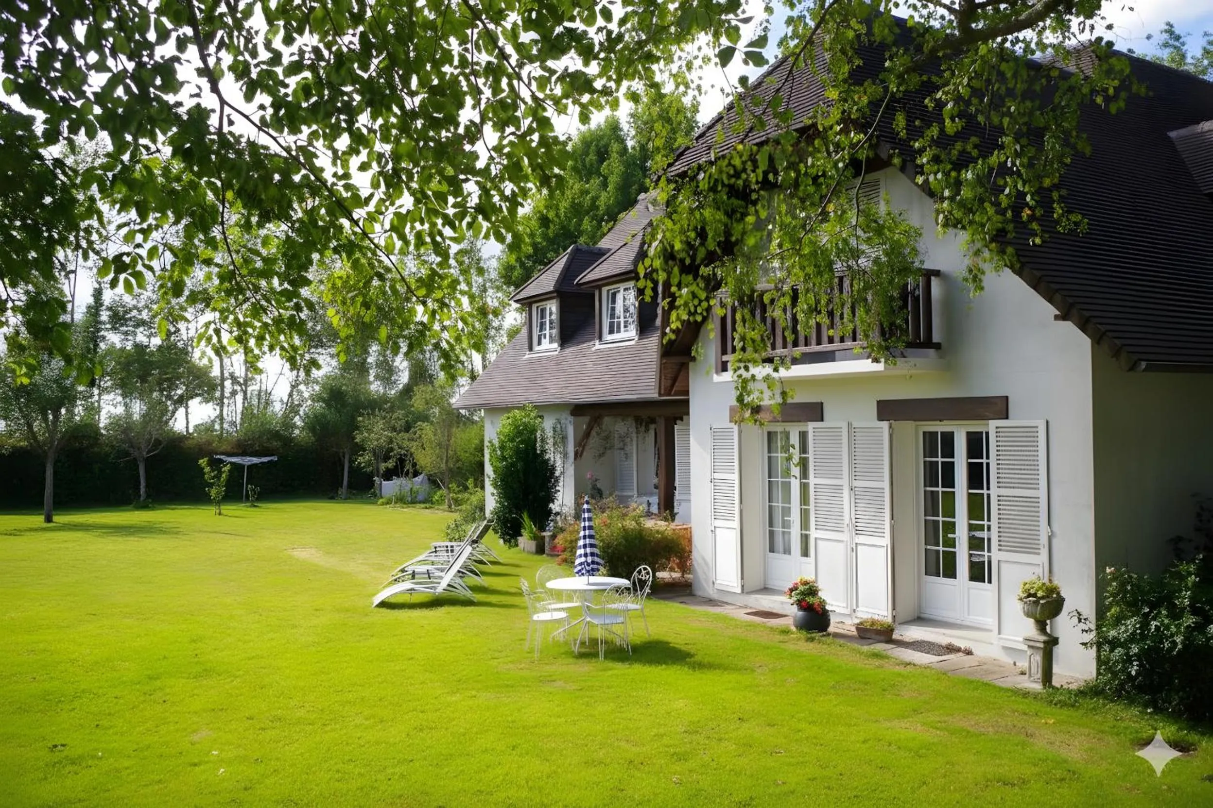Garden view in Bed and Breakfast Saultchevreuil
