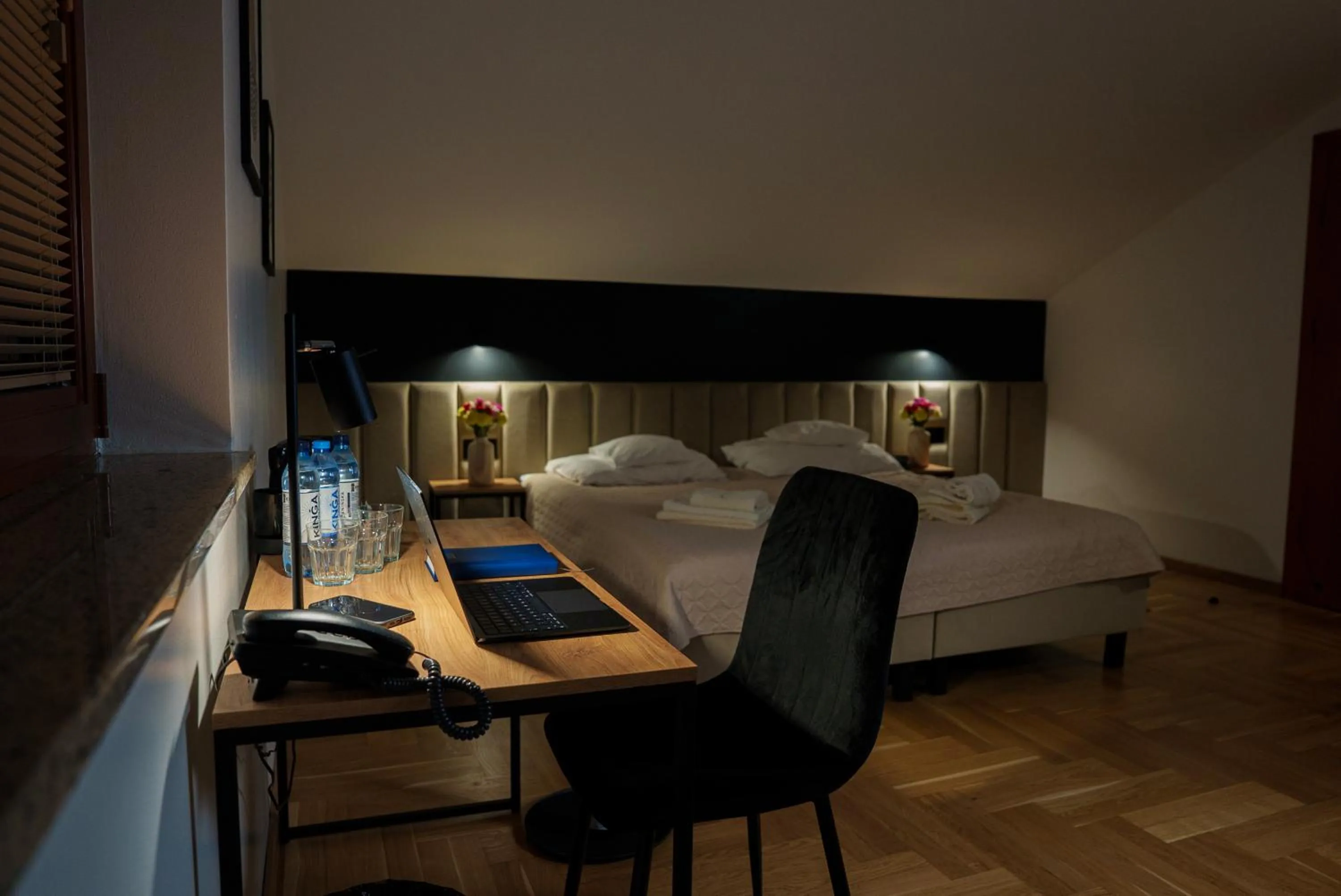 Bed in Hotel Reśliński