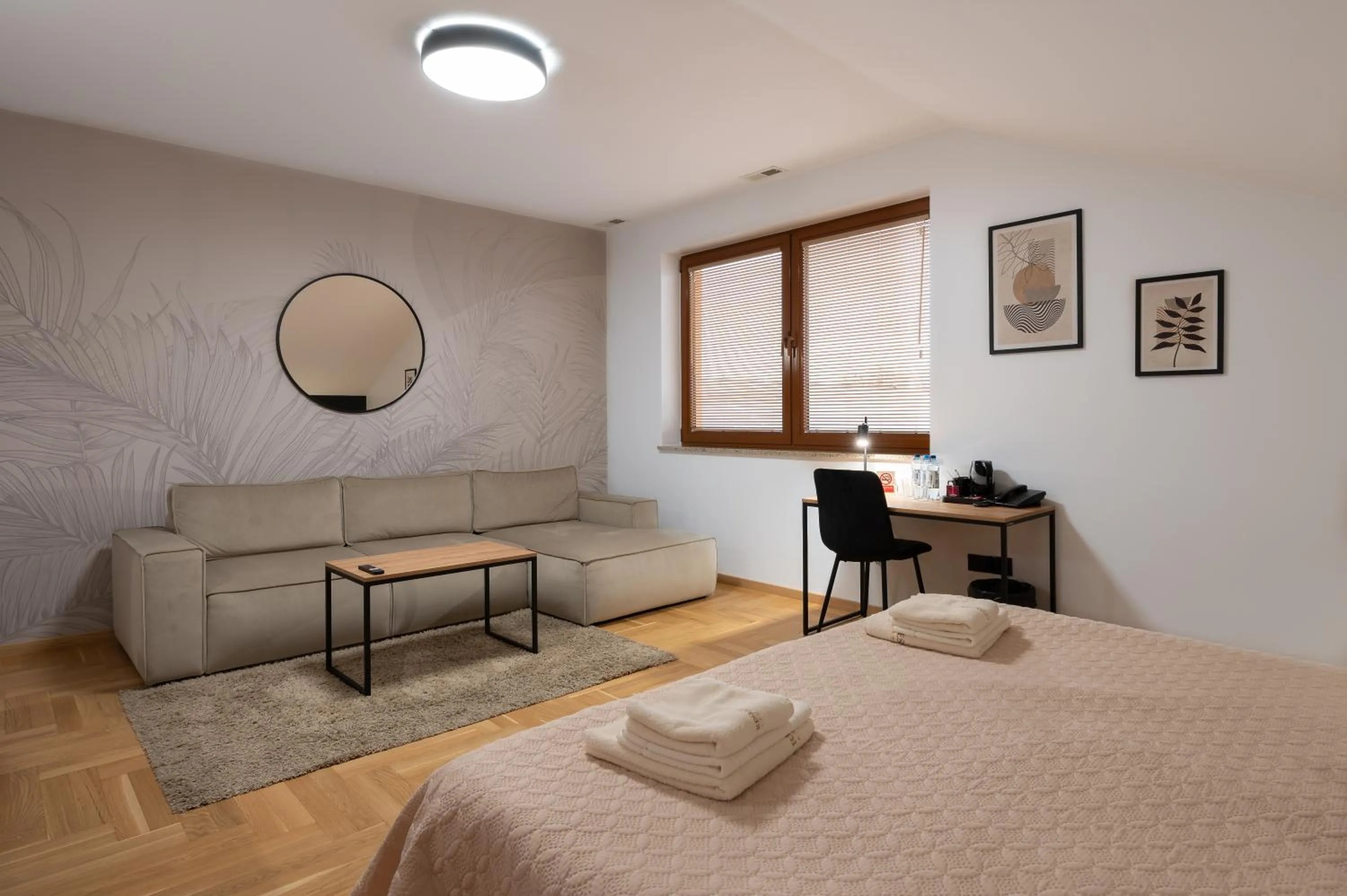 Bed in Hotel Reśliński