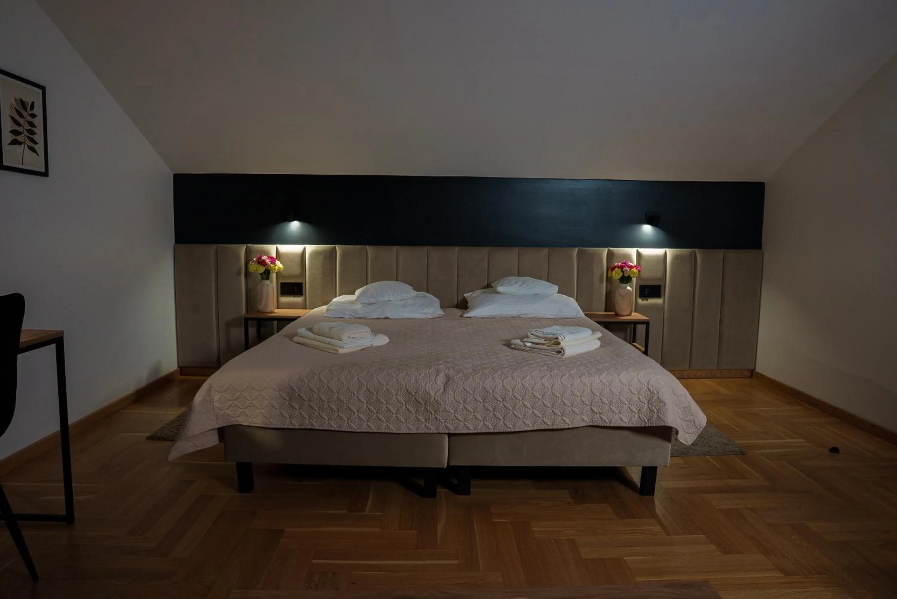 Bed in Hotel Reśliński