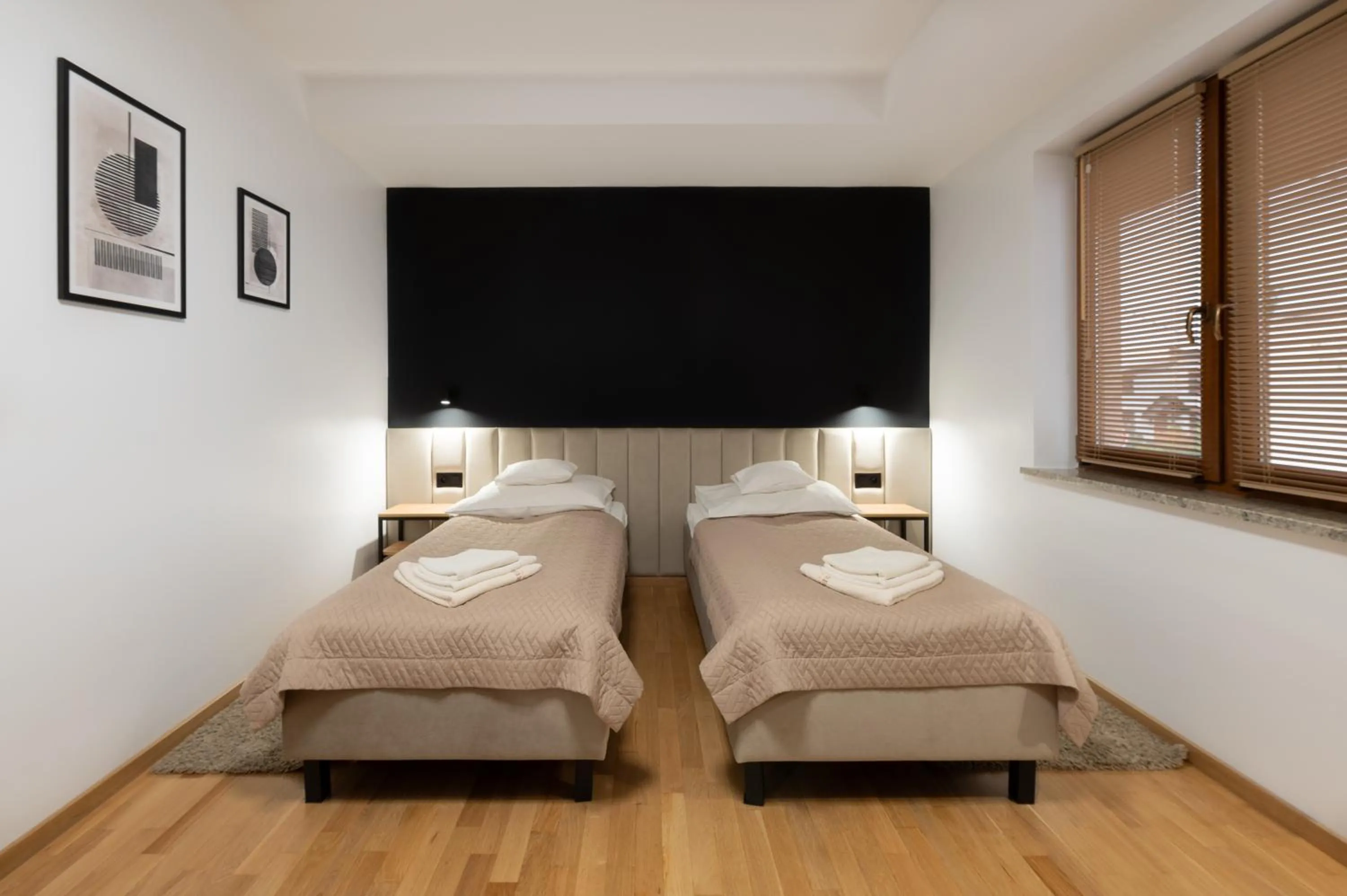 Bed in Hotel Reśliński