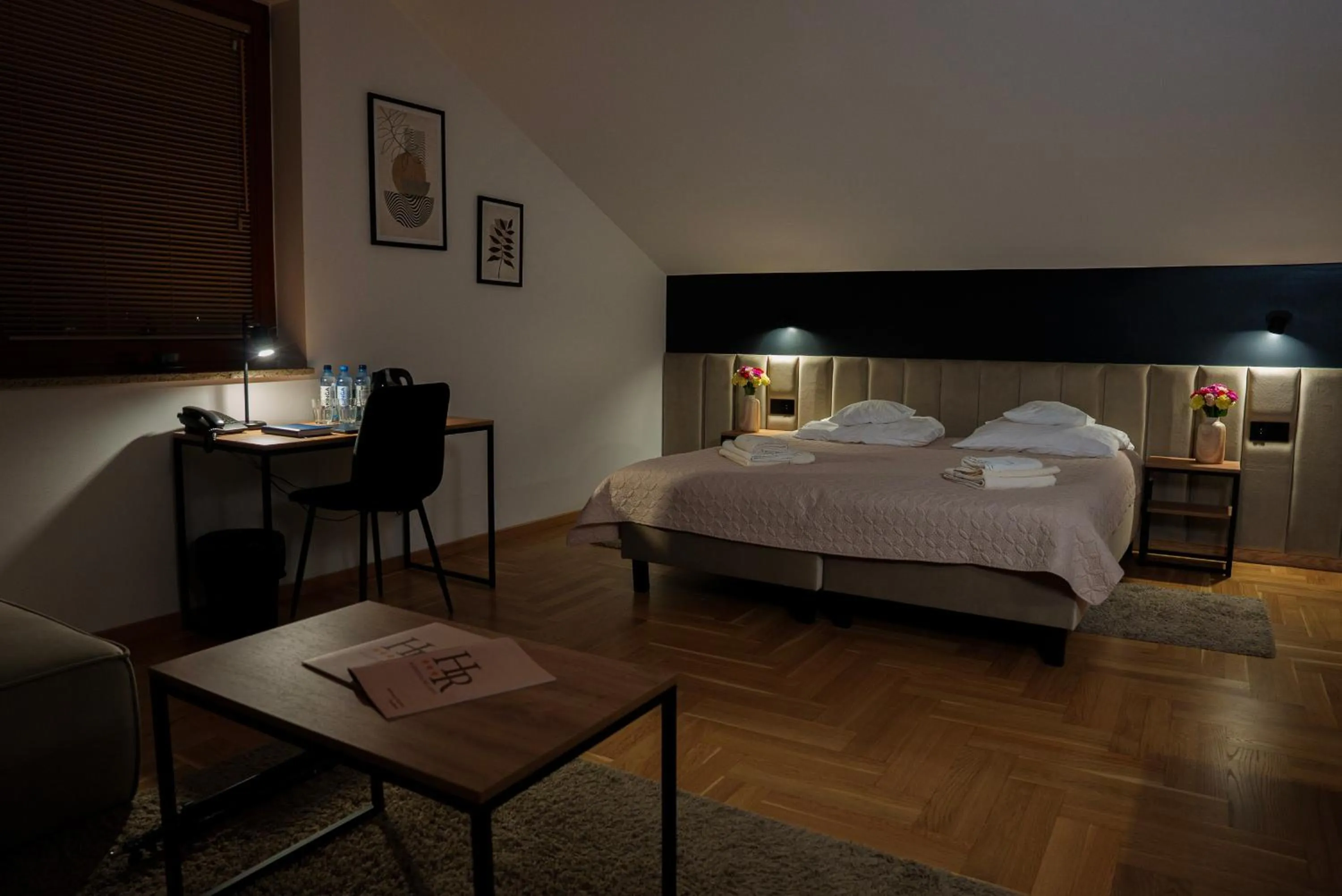 Bed in Hotel Reśliński