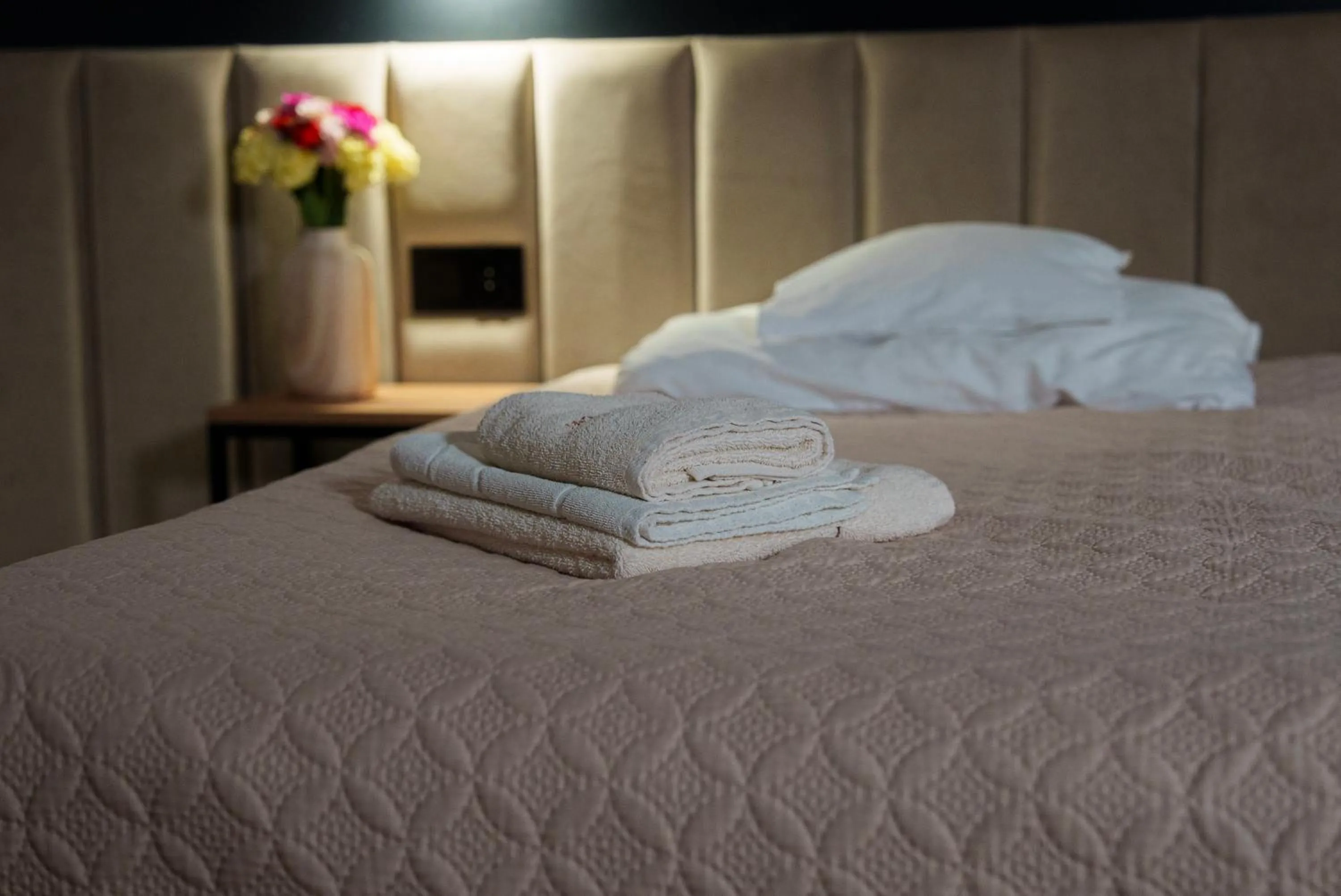 Bed in Hotel Reśliński