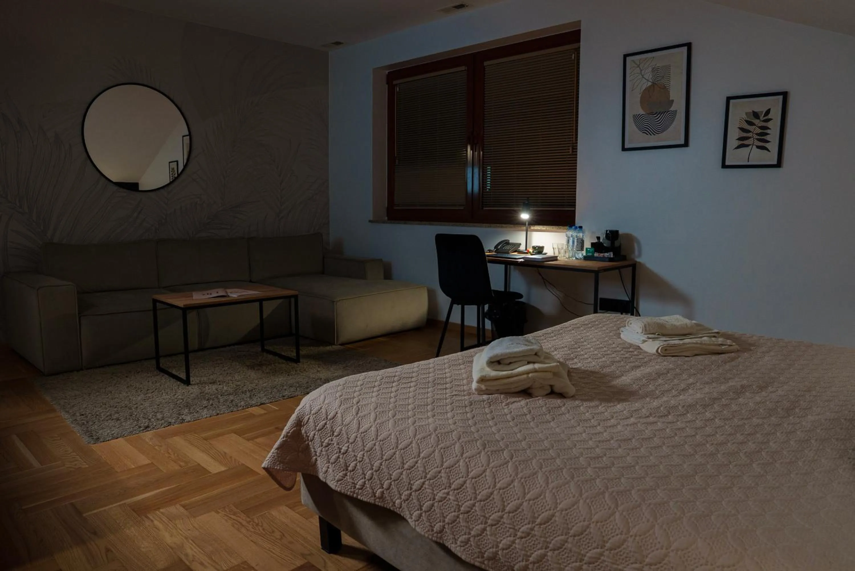 Bed in Hotel Reśliński