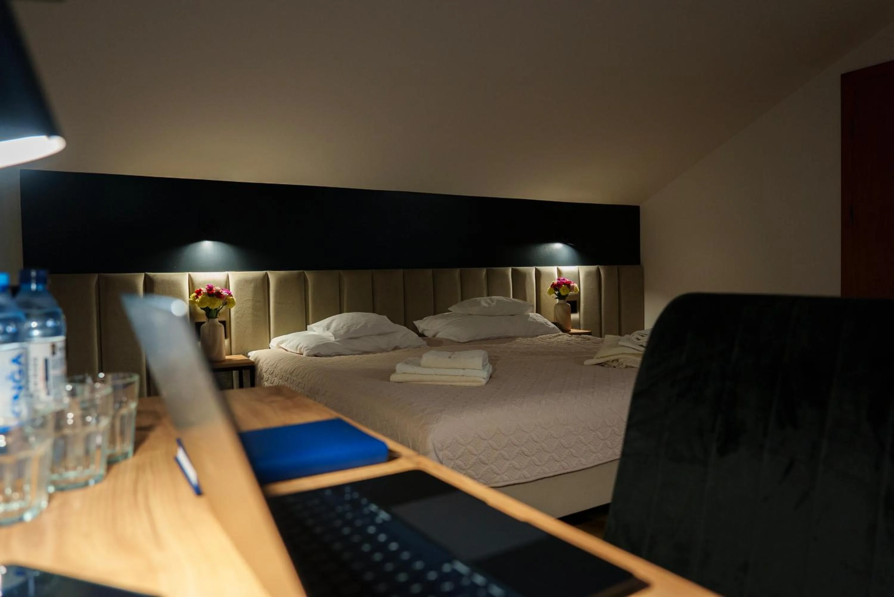 Bed in Hotel Reśliński