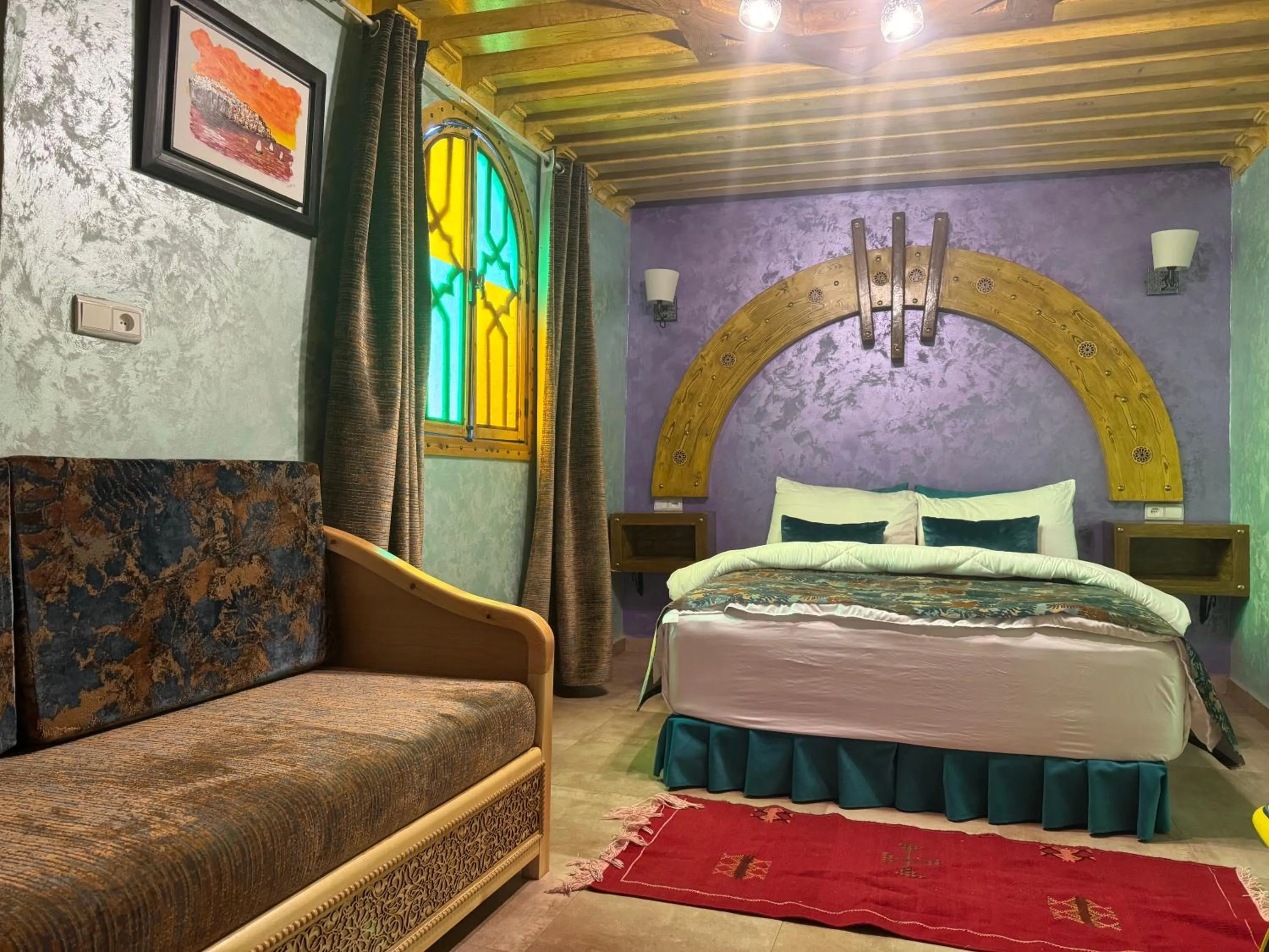 Bed in RIAD ESMERALDA By Dar Ouezzani