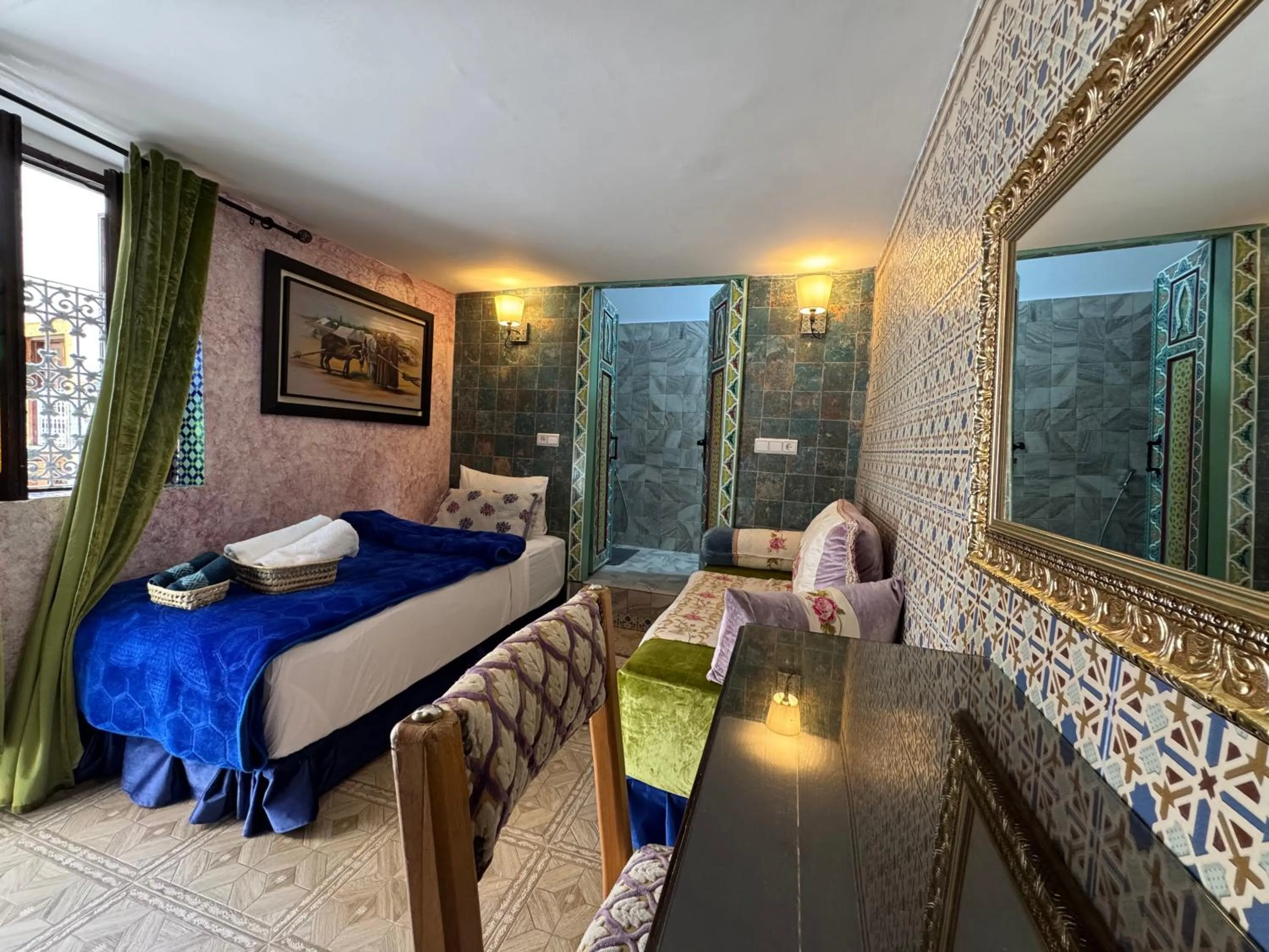 Bed in RIAD ESMERALDA By Dar Ouezzani