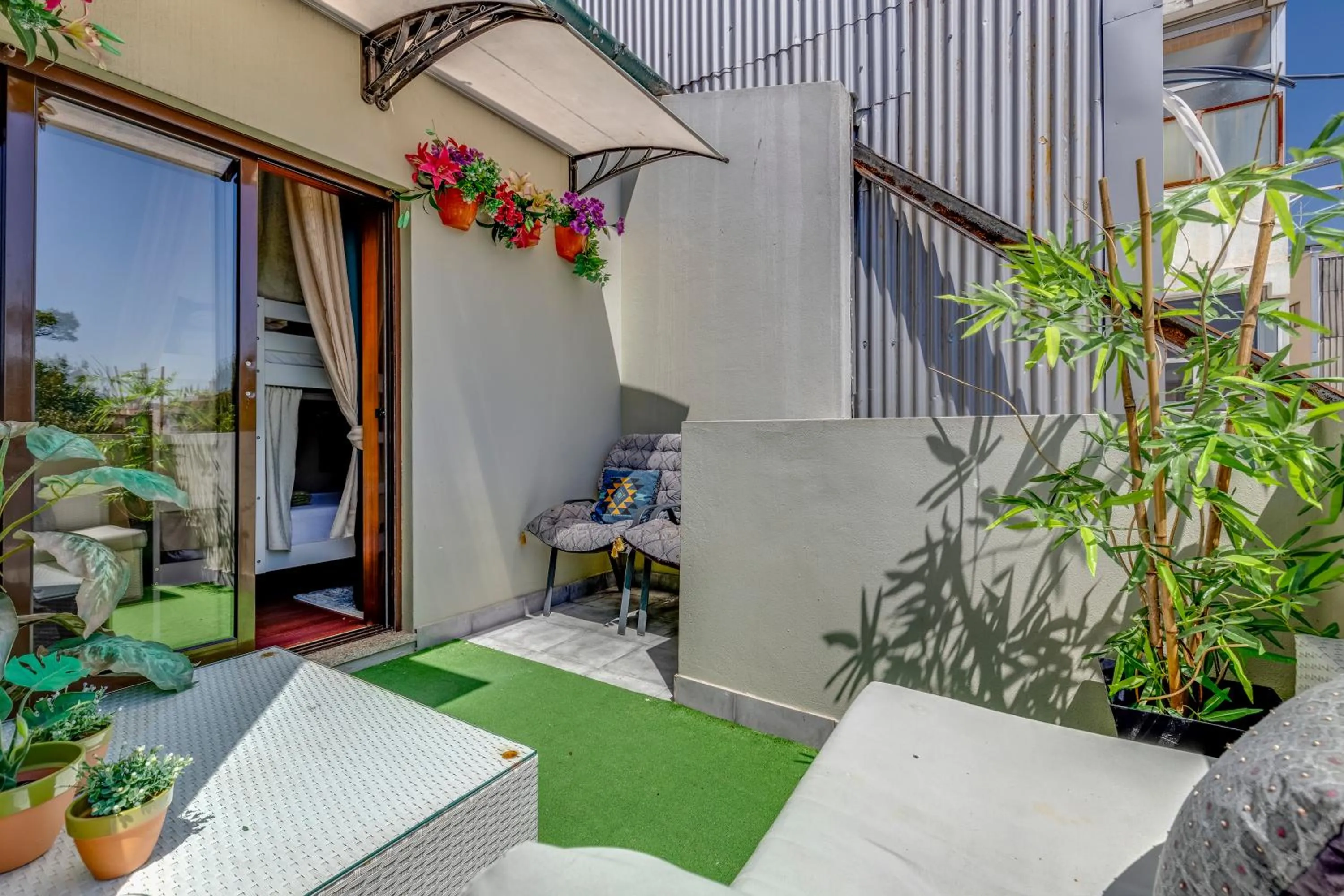 Patio in Garden in Town Hostel