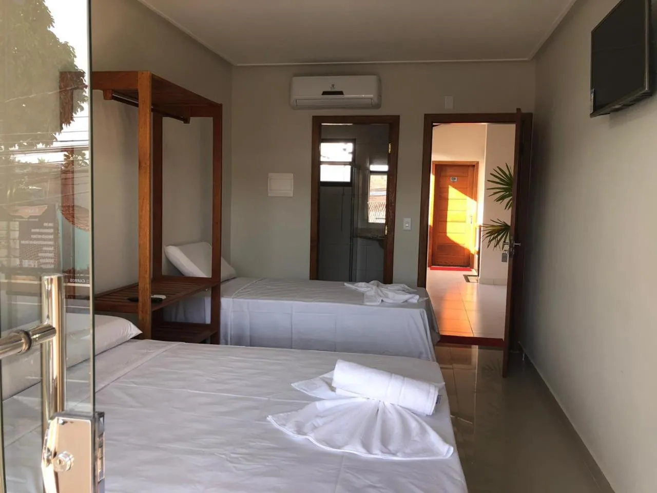 Bed in Pousada Veleiro