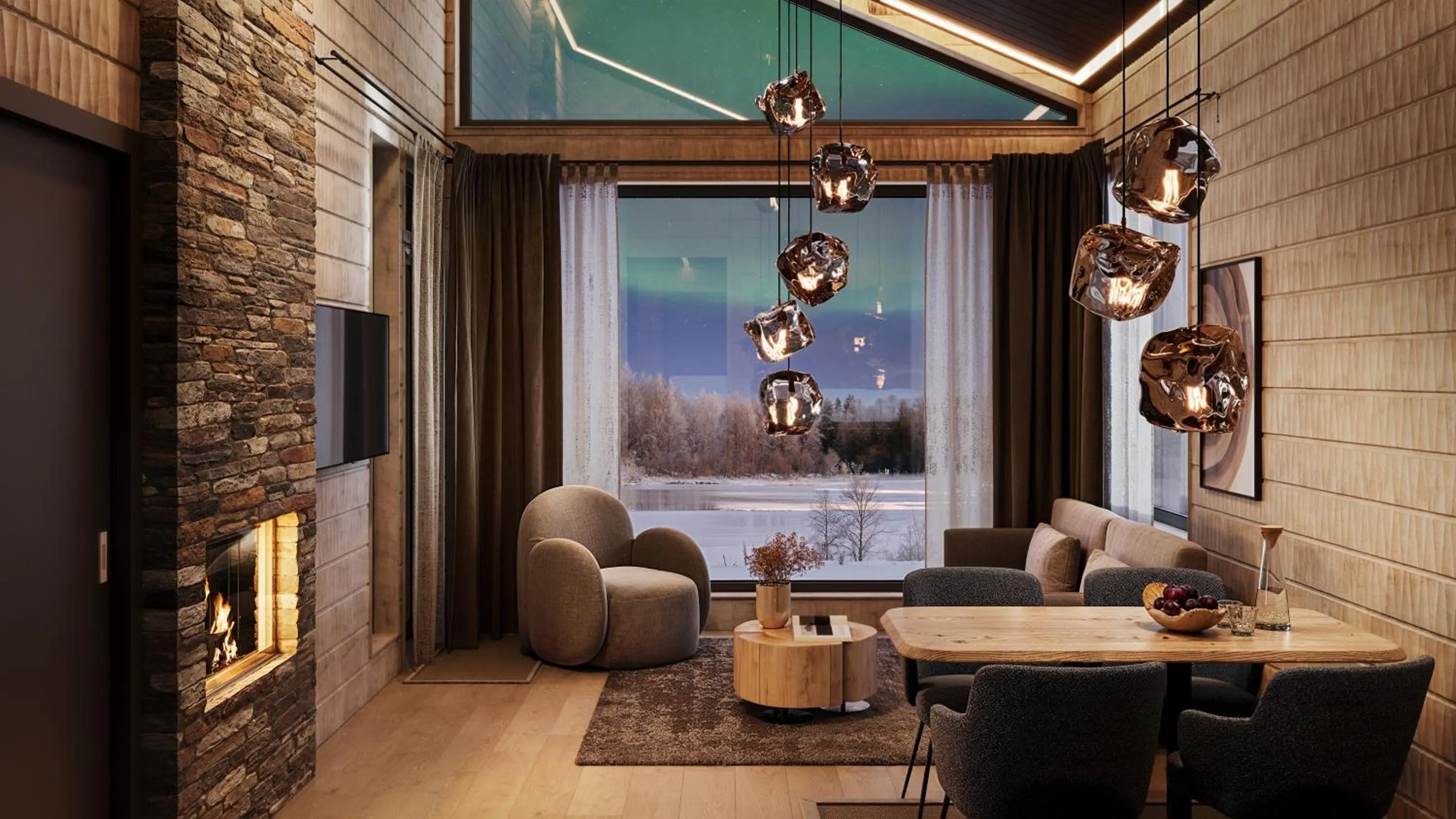 Living room in Iisakki Village