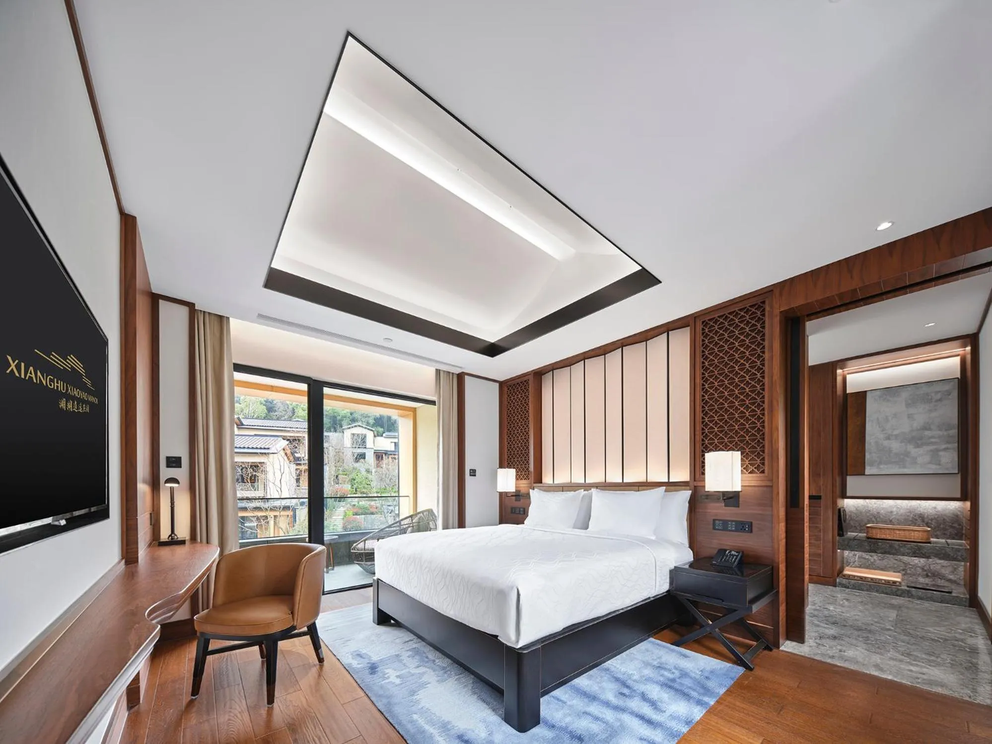 Bedroom, Bed in Xianghu Xiaoyao Manor