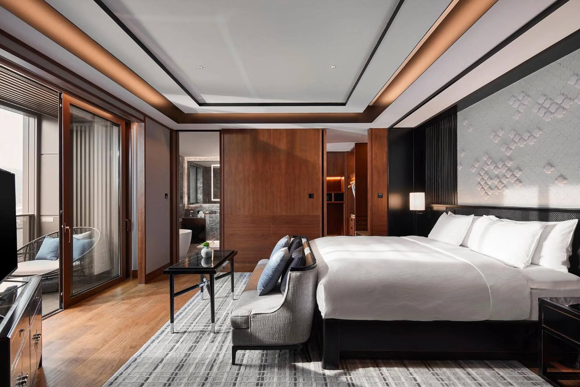 Bedroom, Bed in Xianghu Xiaoyao Manor