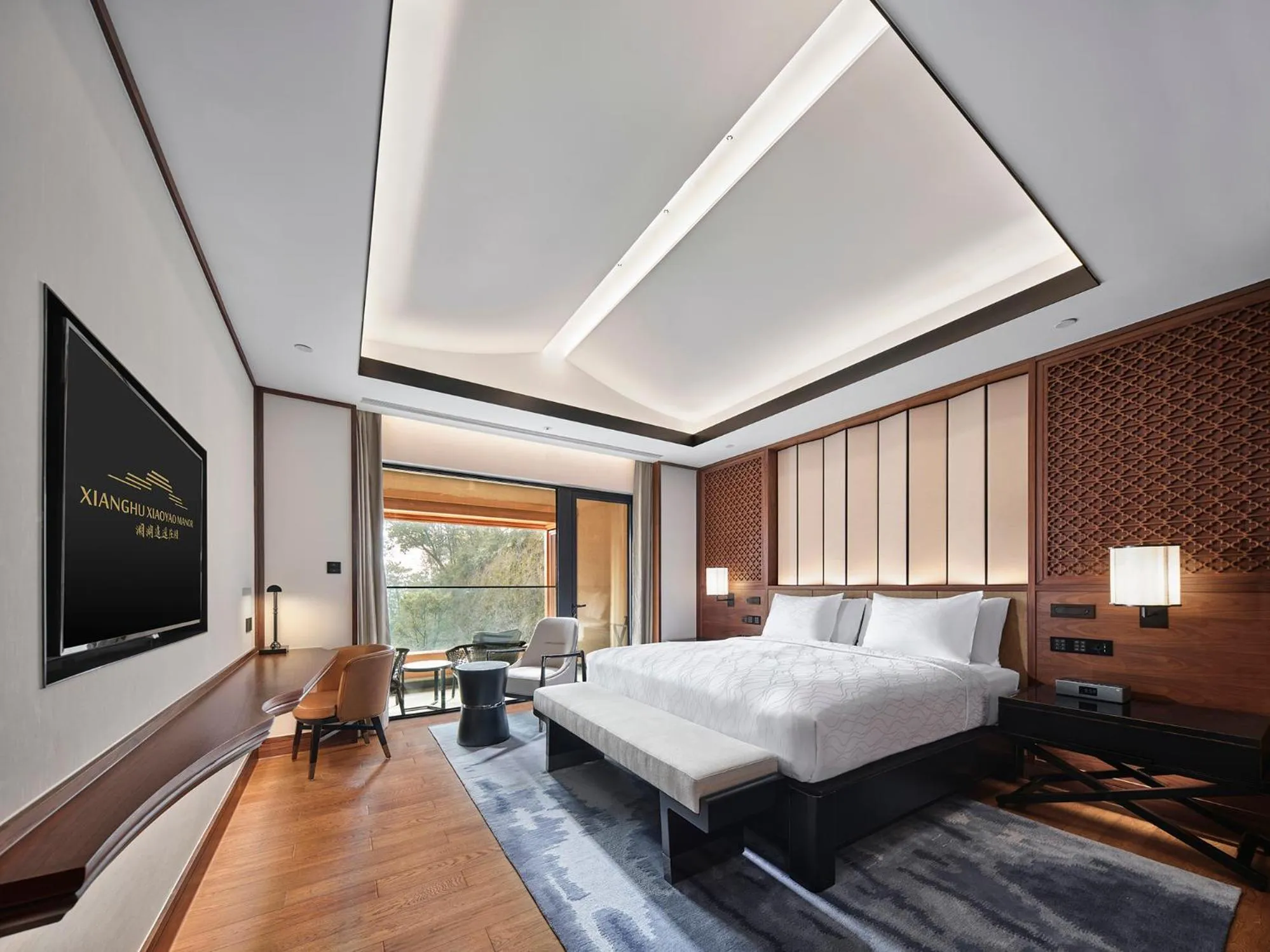 Bedroom, Bed in Xianghu Xiaoyao Manor