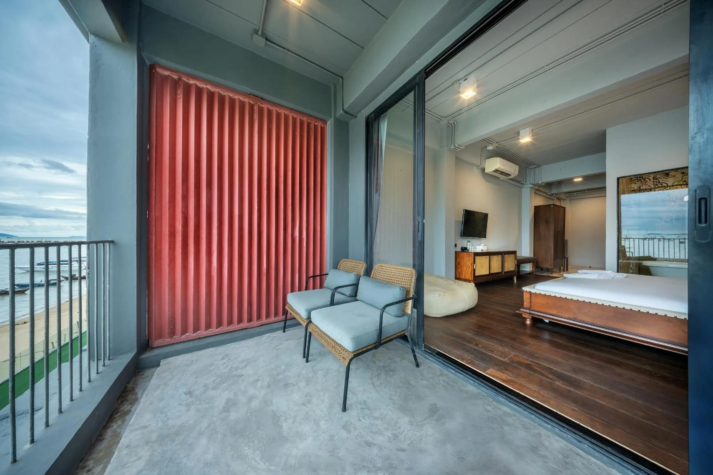 Balcony/Terrace, Bed in SHIN Arch39 Phuket Beach Front - SHA Plus