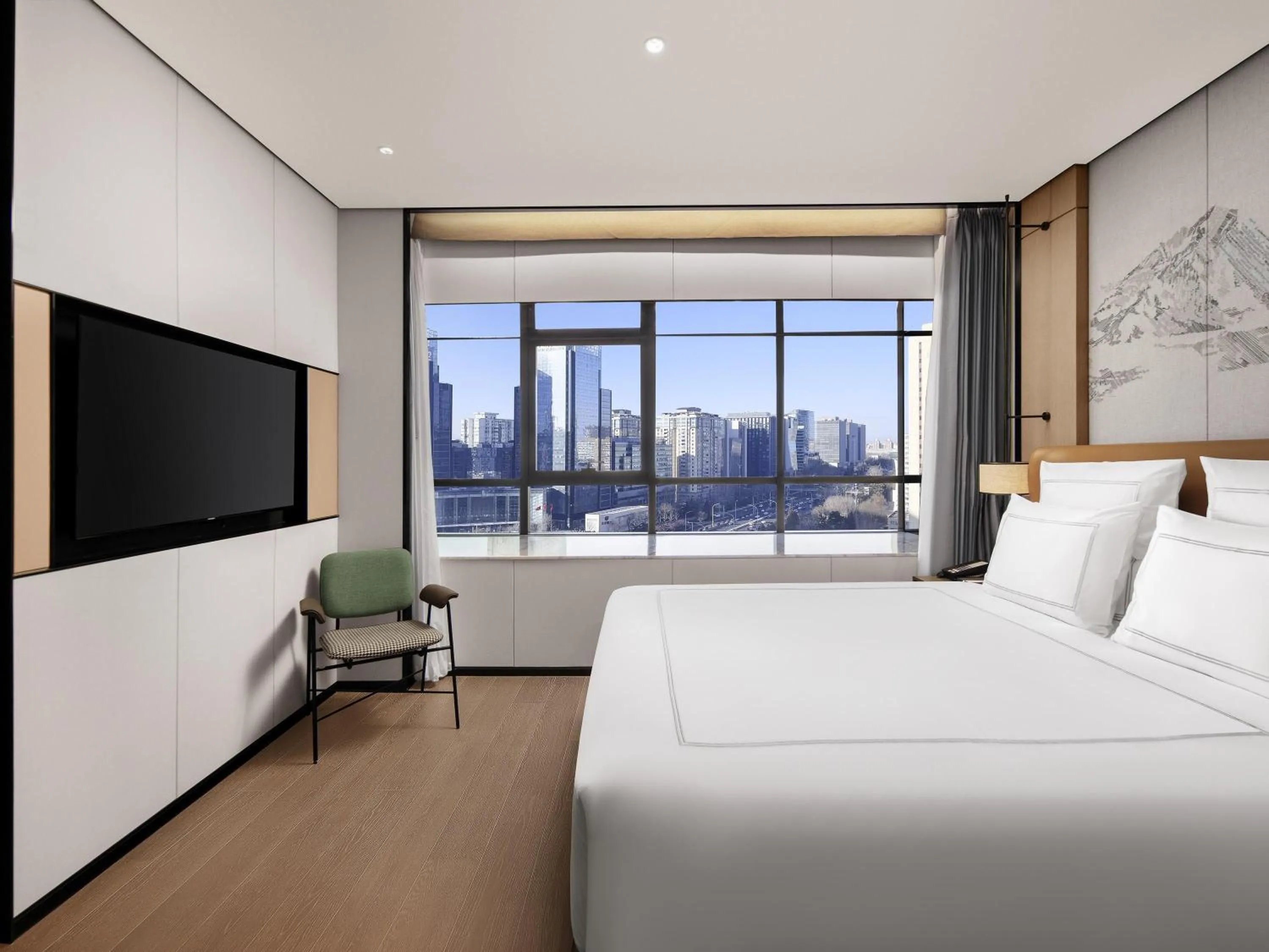 Bedroom, Bed in Swissotel Beijing Hong Kong Macau Center - 1 min to subway