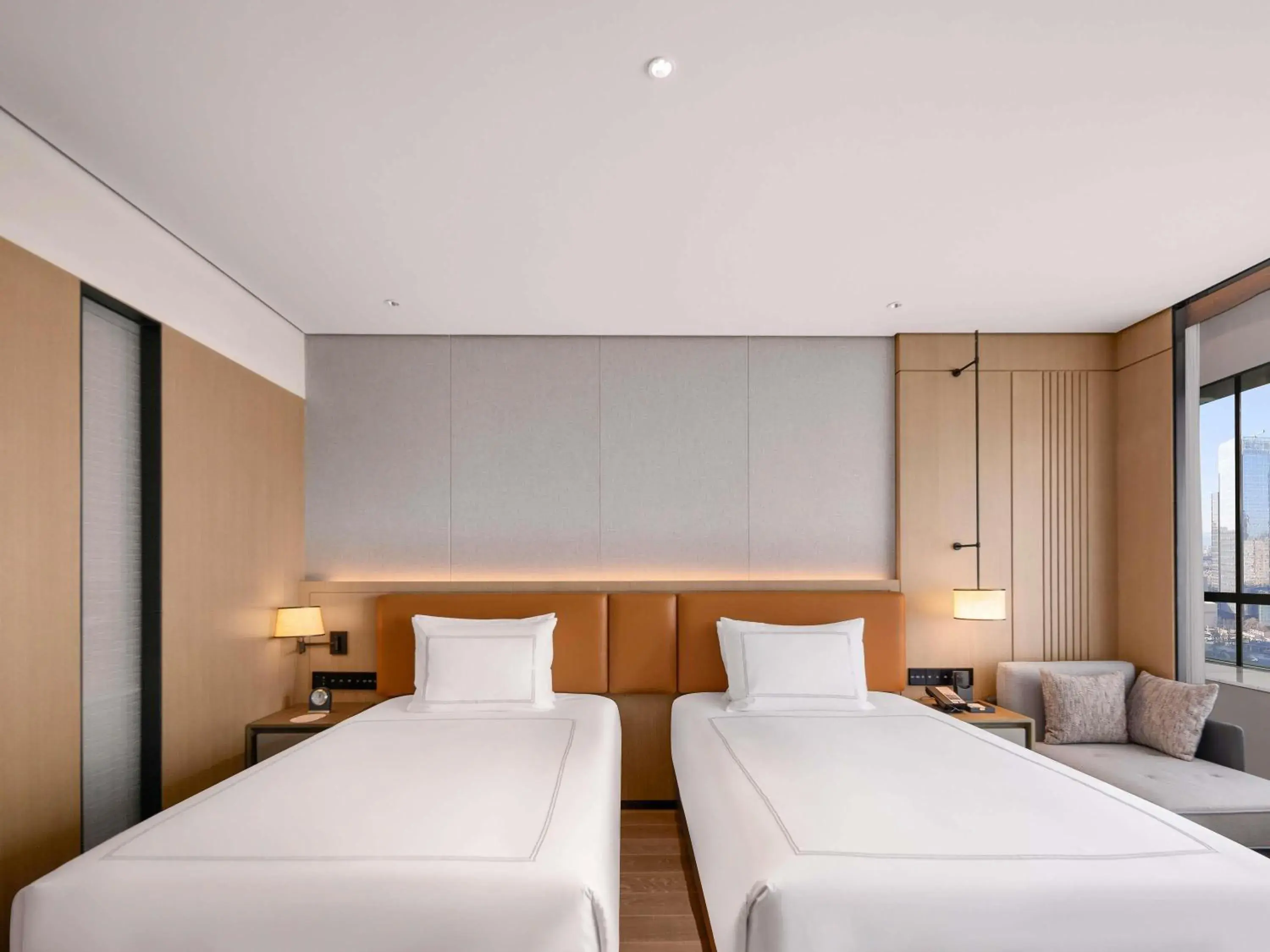 Bedroom, Bed in Swissotel Beijing Hong Kong Macau Center - 1 min to subway Bedroom, Bed in Swissotel Beijing Hong Kong Macau Center - 1 min to subway