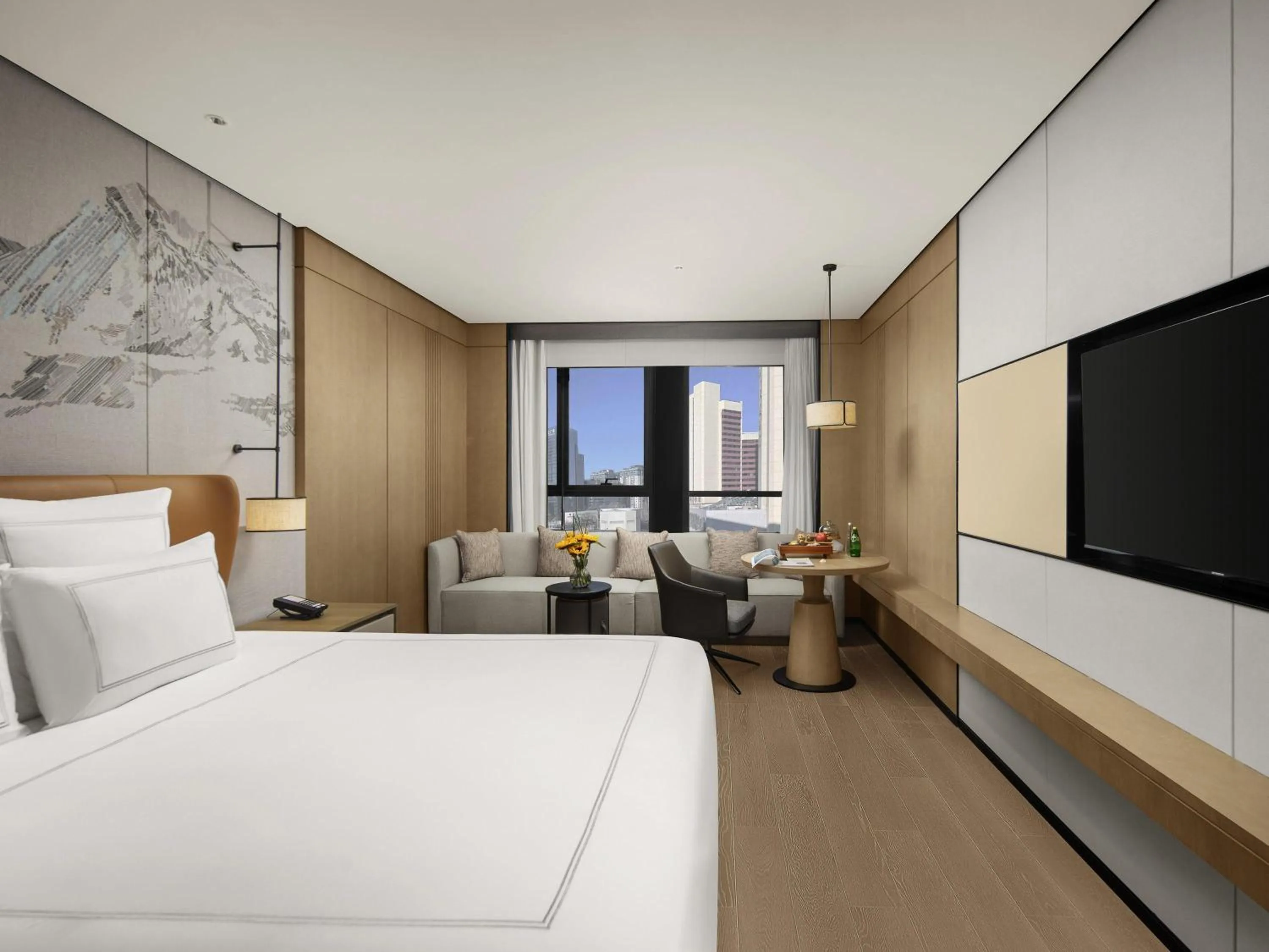 Bedroom, Bed in Swissotel Beijing Hong Kong Macau Center - 1 min to subway