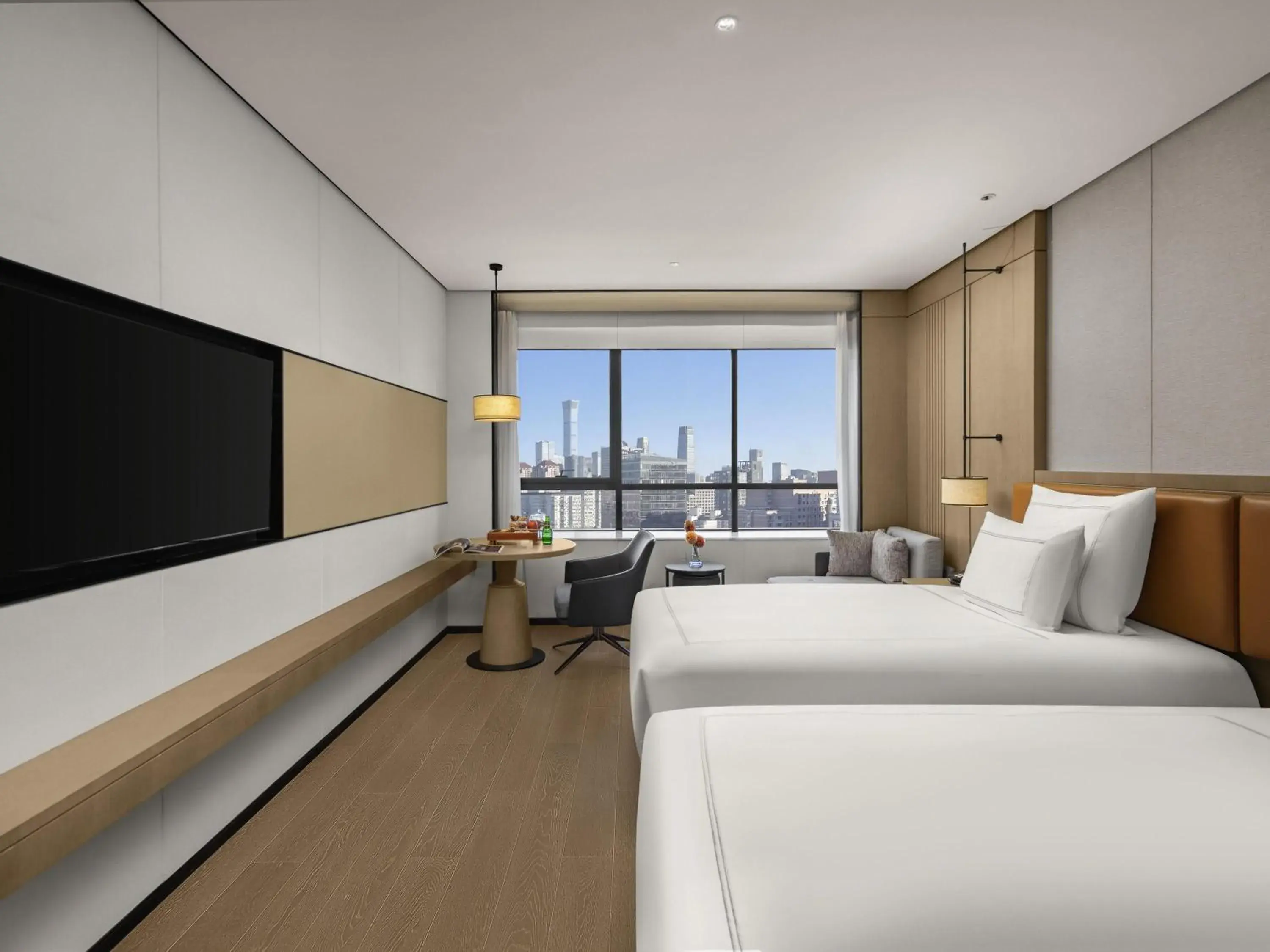 Bedroom, Bed in Swissotel Beijing Hong Kong Macau Center - 1 min to subway Bedroom, Bed in Swissotel Beijing Hong Kong Macau Center - 1 min to subway