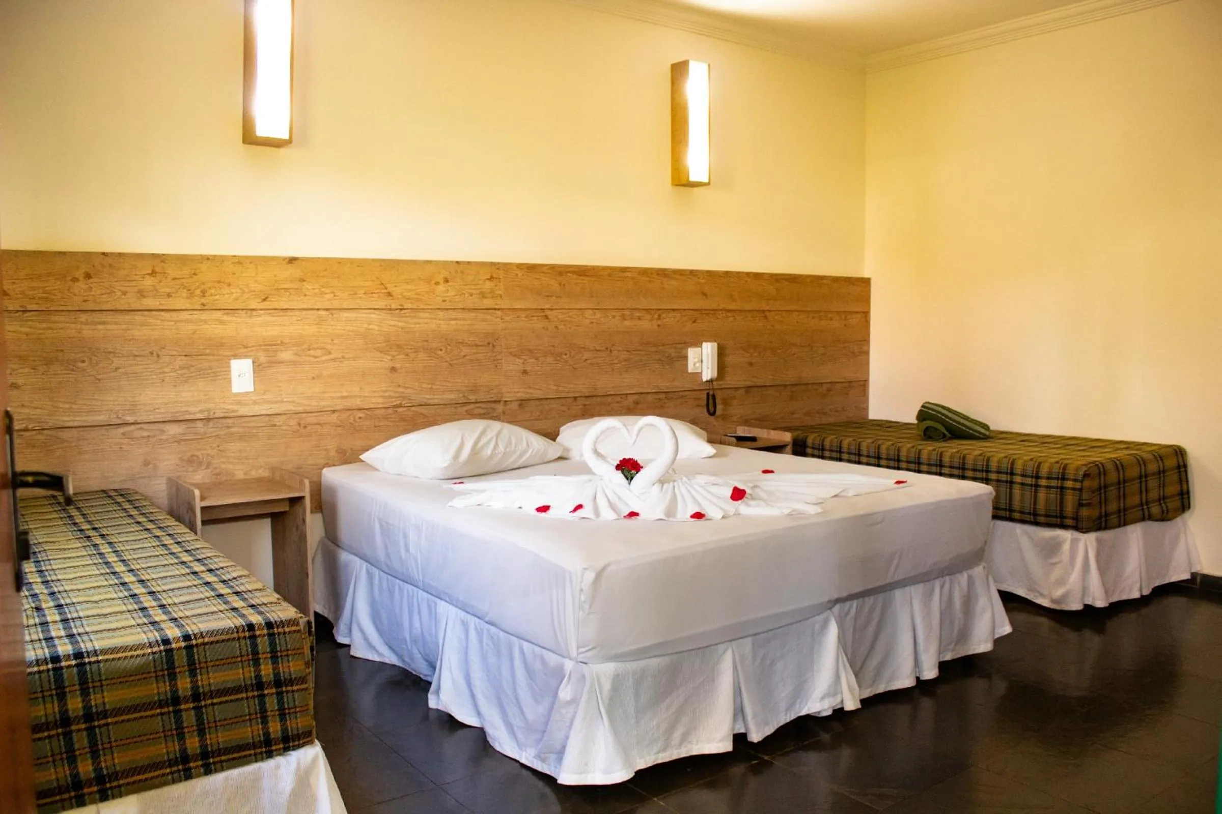 Bed in Hotel Fazenda Vale Amanhecer