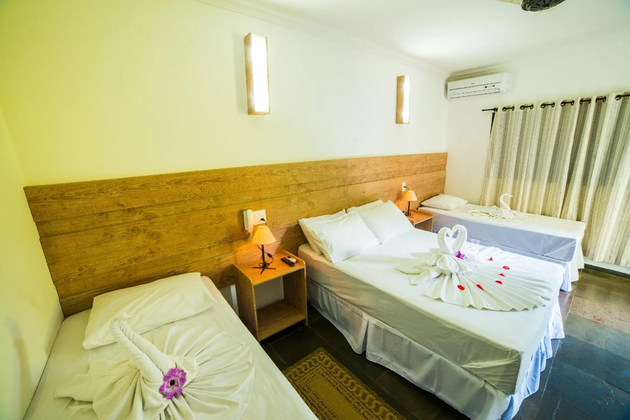 Bed in Hotel Fazenda Vale Amanhecer