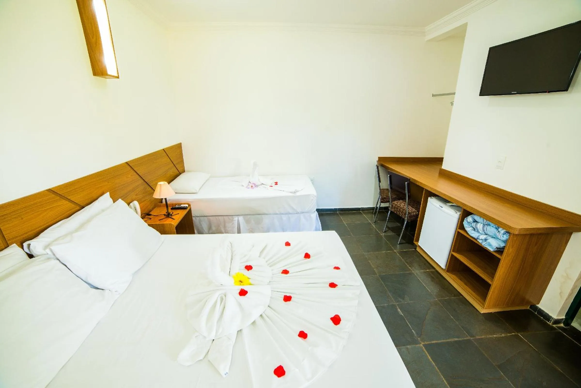 Bed in Hotel Fazenda Vale Amanhecer