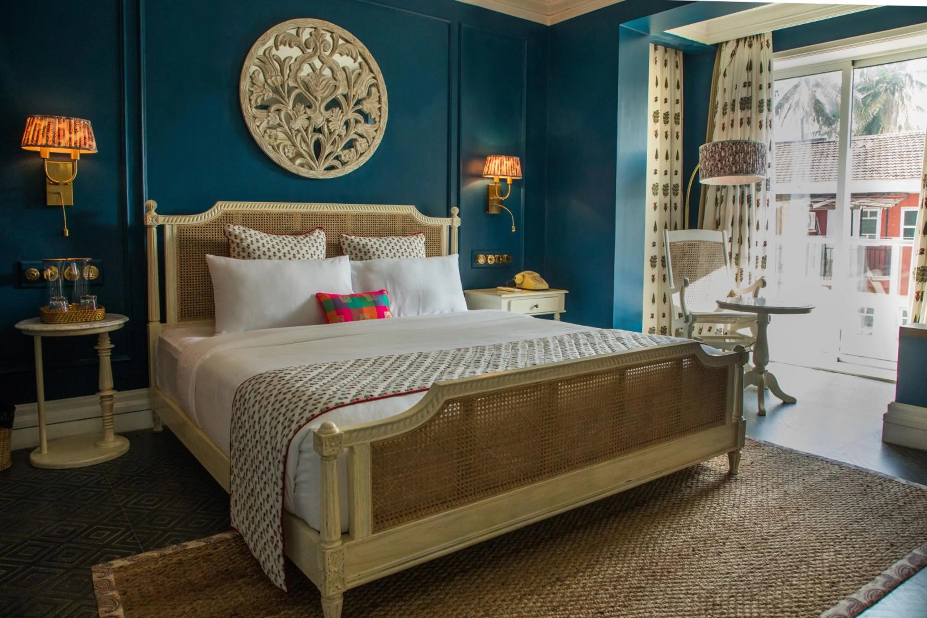 Bed in Red Thread Calangute