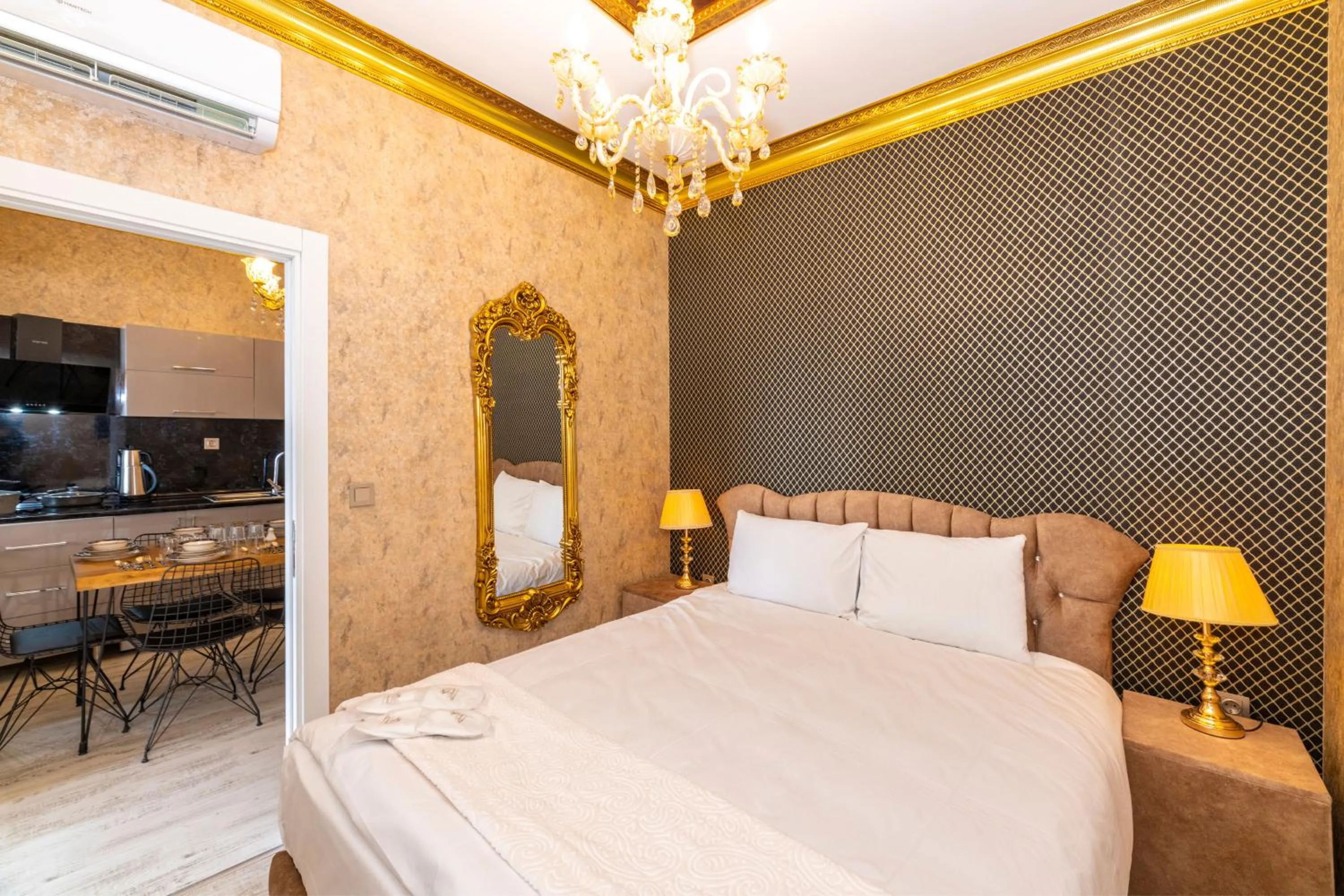 Coffee/tea facilities, Bed in Istanbul Taksim Residence Hotel By MESUT