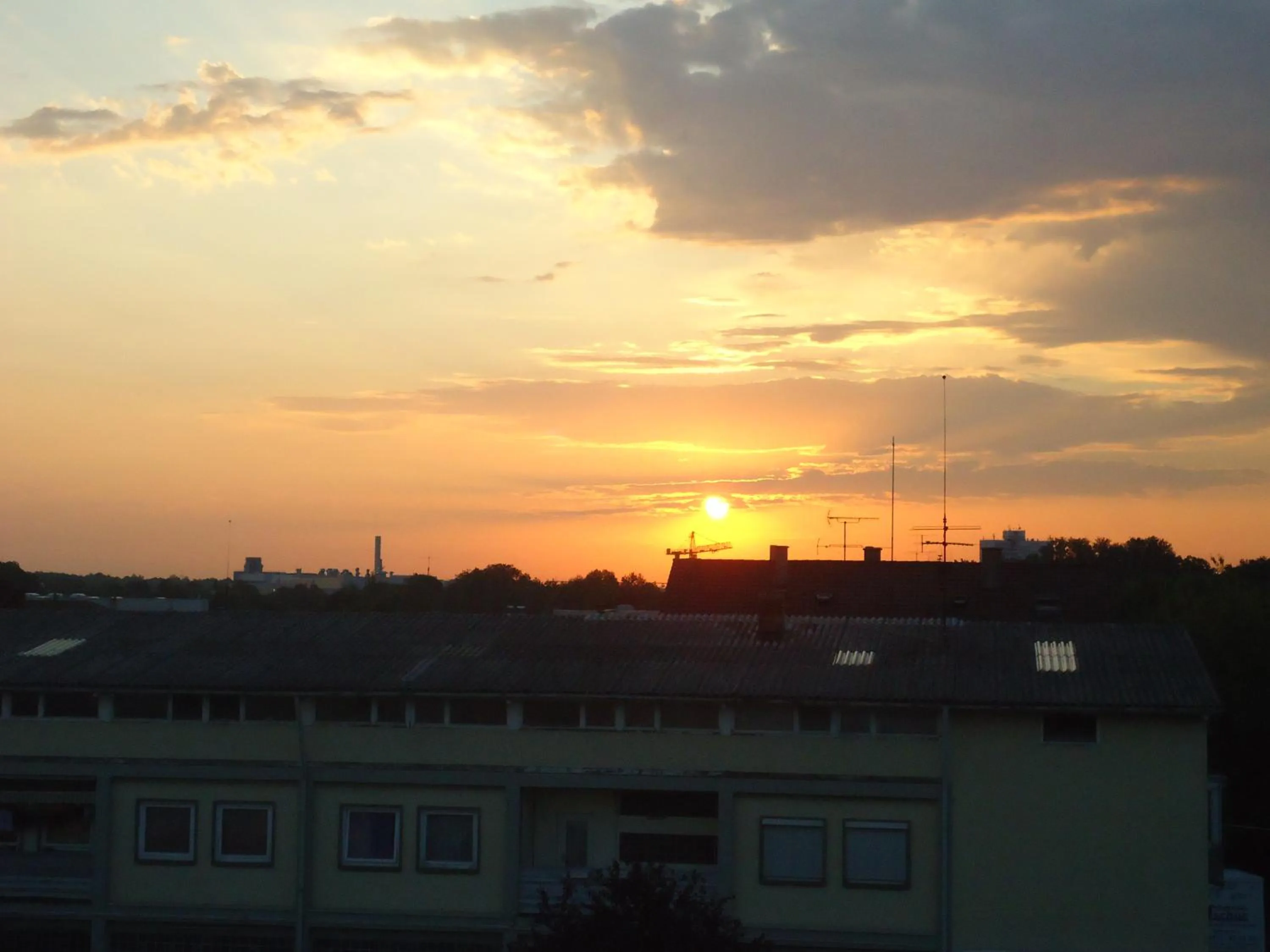 View (from property/room) in enjoyHotel garni Korntal Stuttgart b&b Parkplatz Sprinter Penny eTank