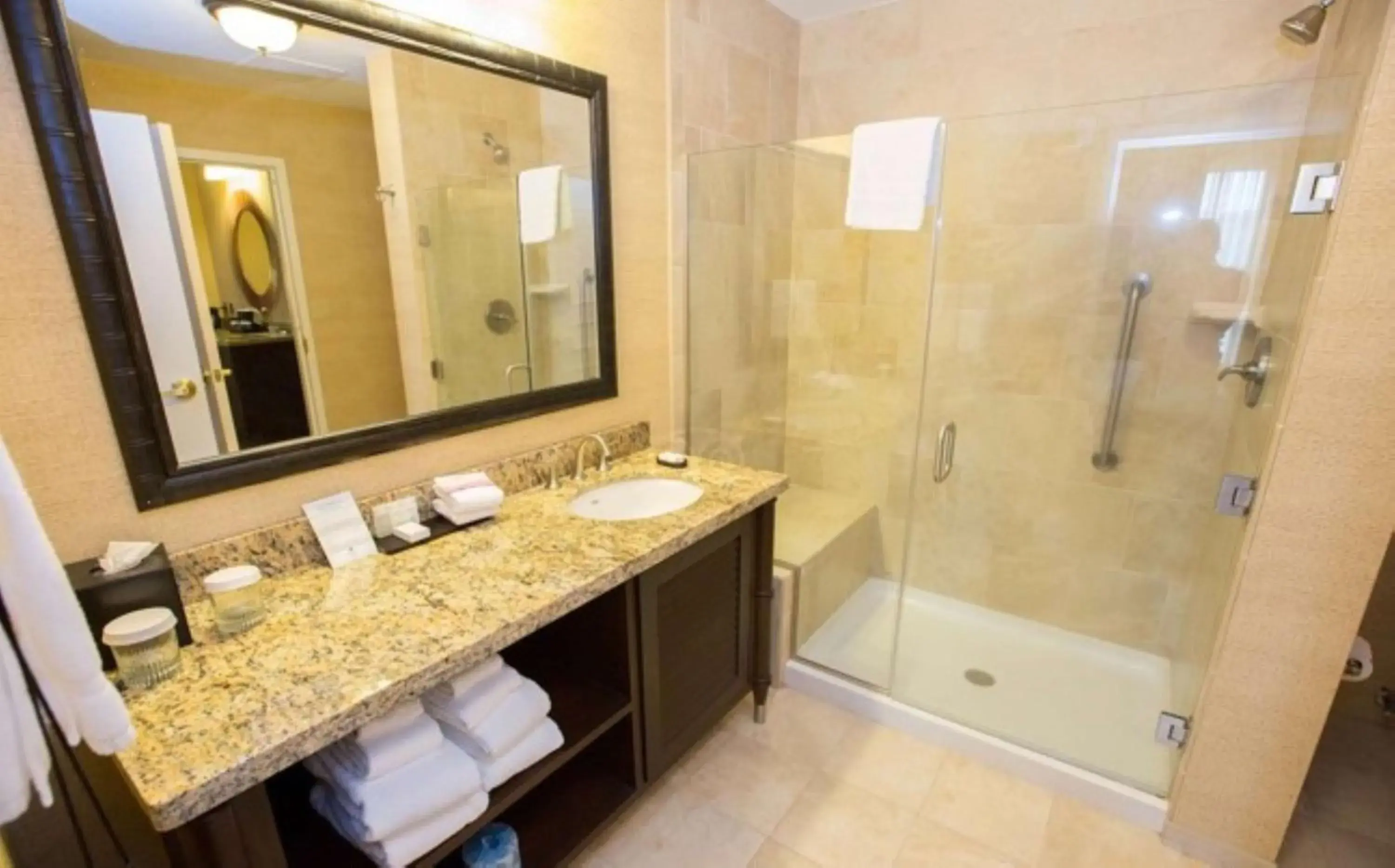 Bathroom in Embassy Suites Savannah Historic District Bathroom in Embassy Suites Savannah Historic District