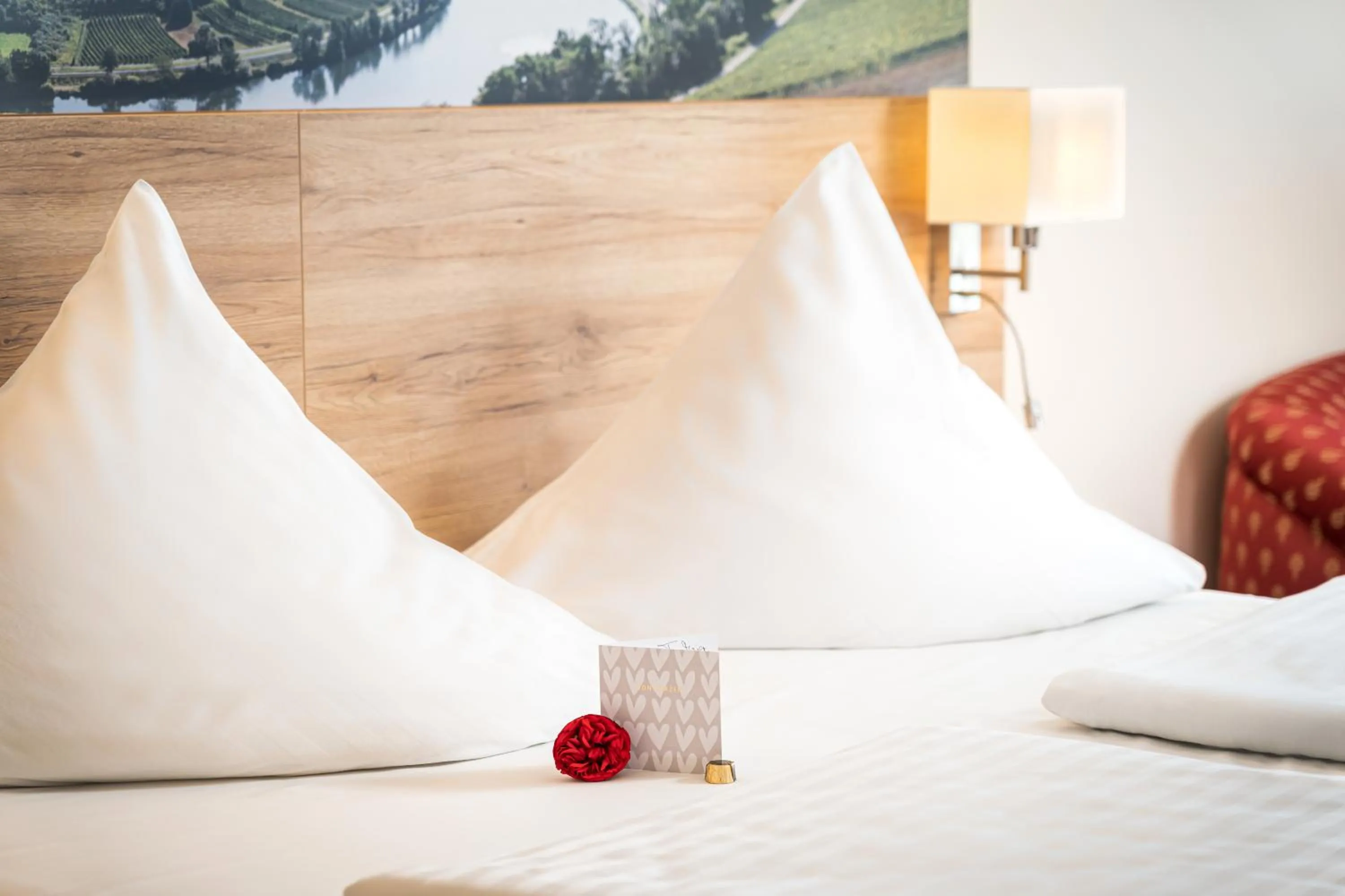 Bed in Hotel Moselblick