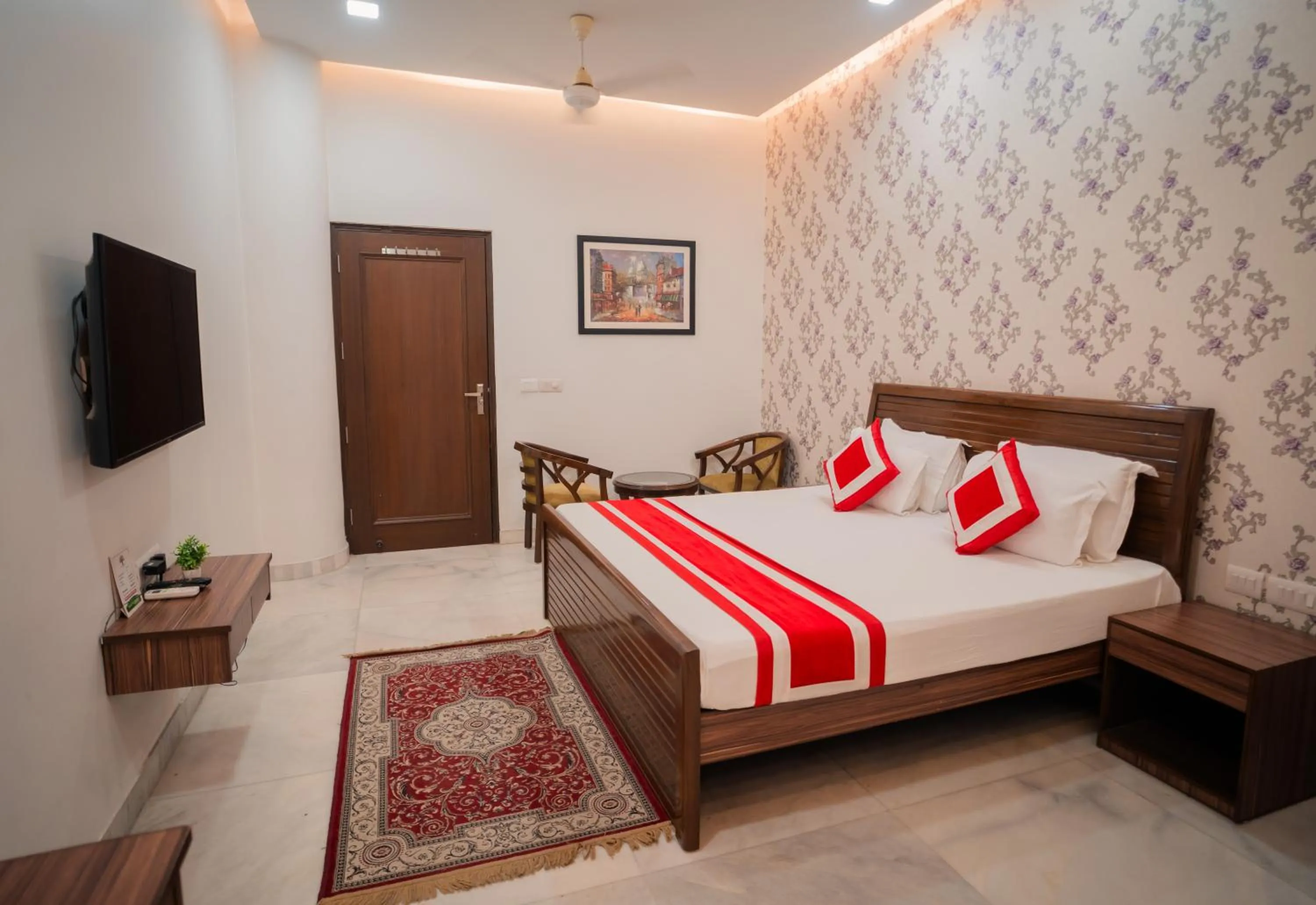 Bed in Peepal Tree Residency