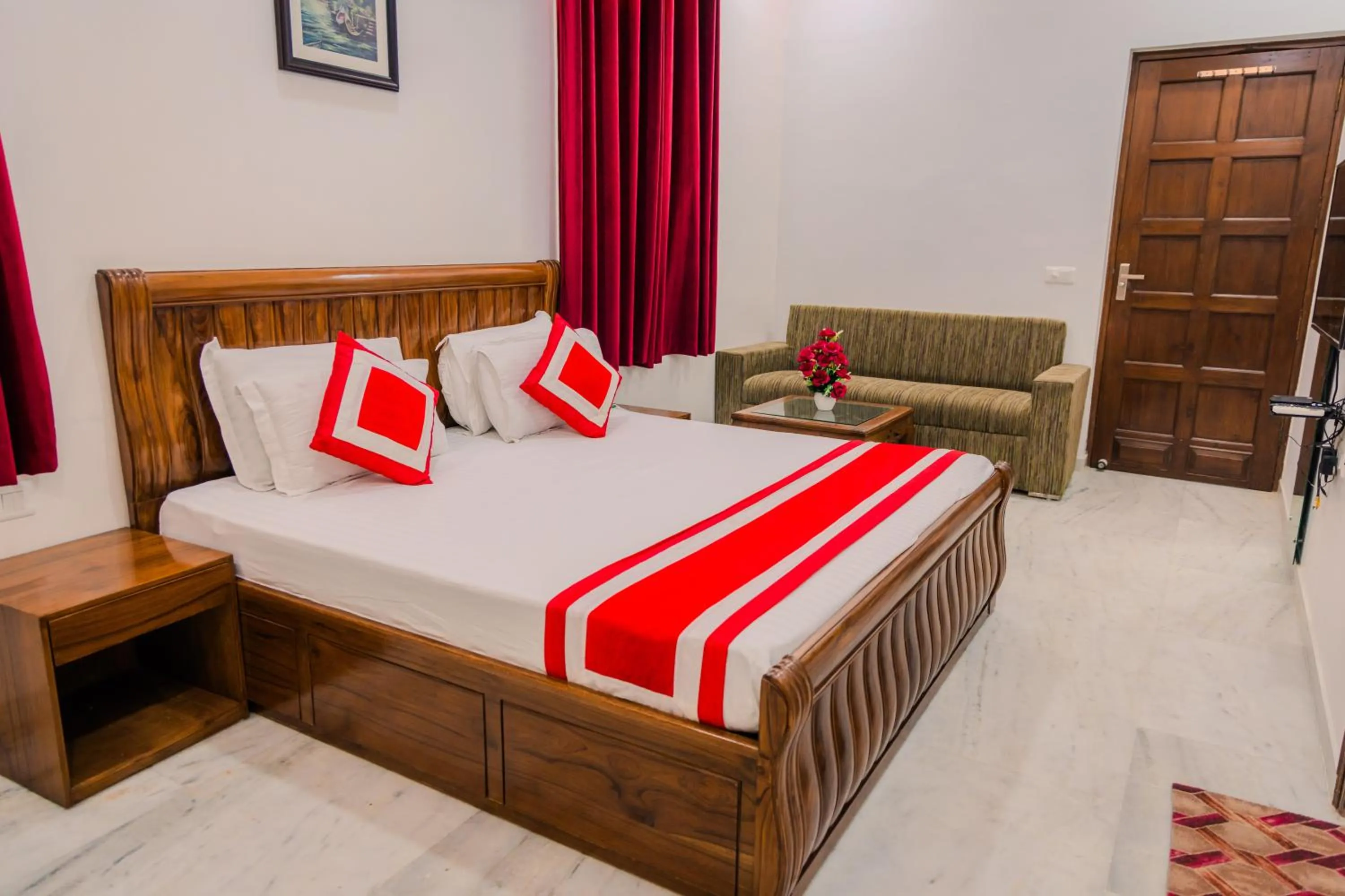 Bed in Peepal Tree Residency