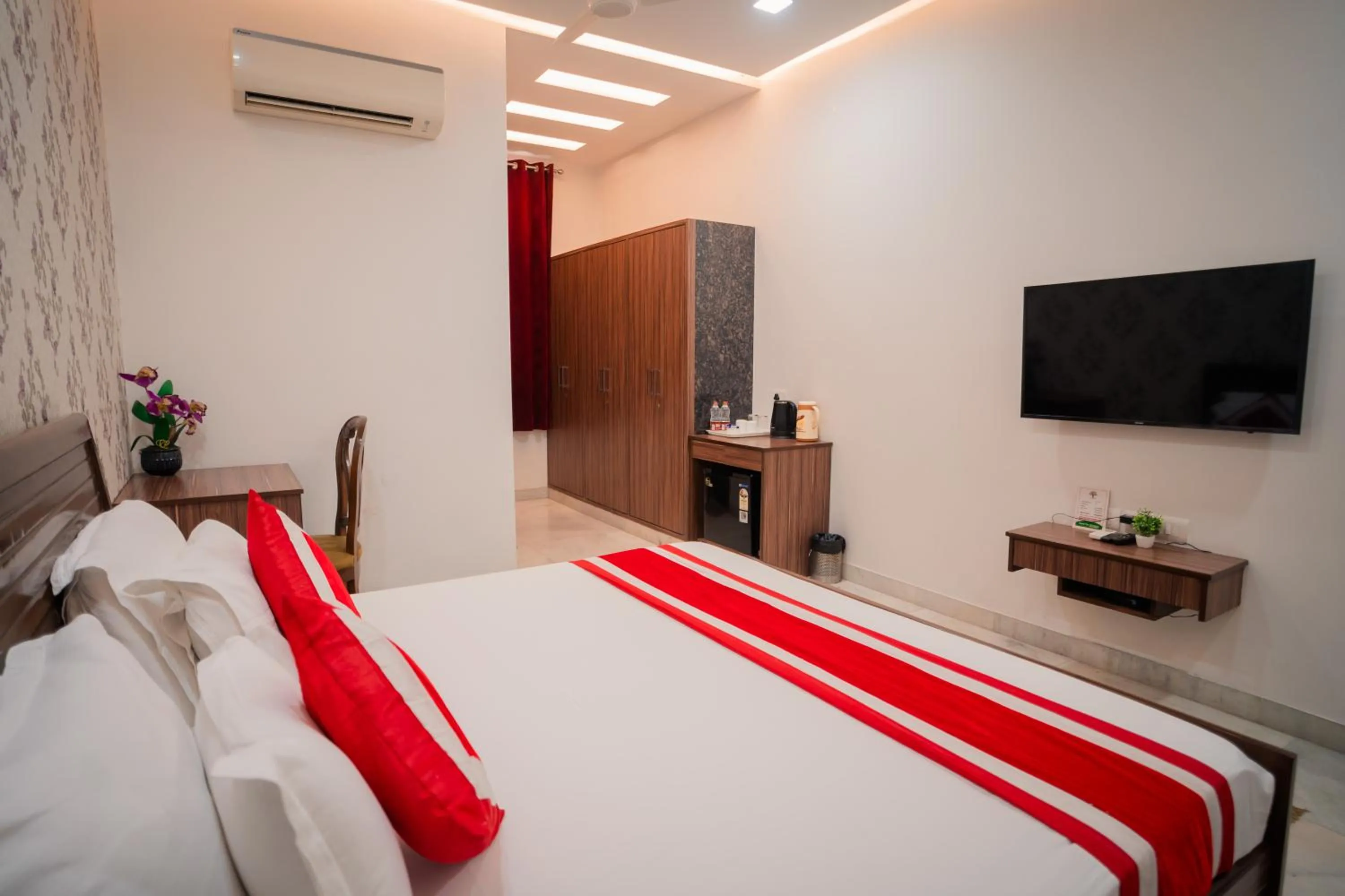 Bed in Peepal Tree Residency