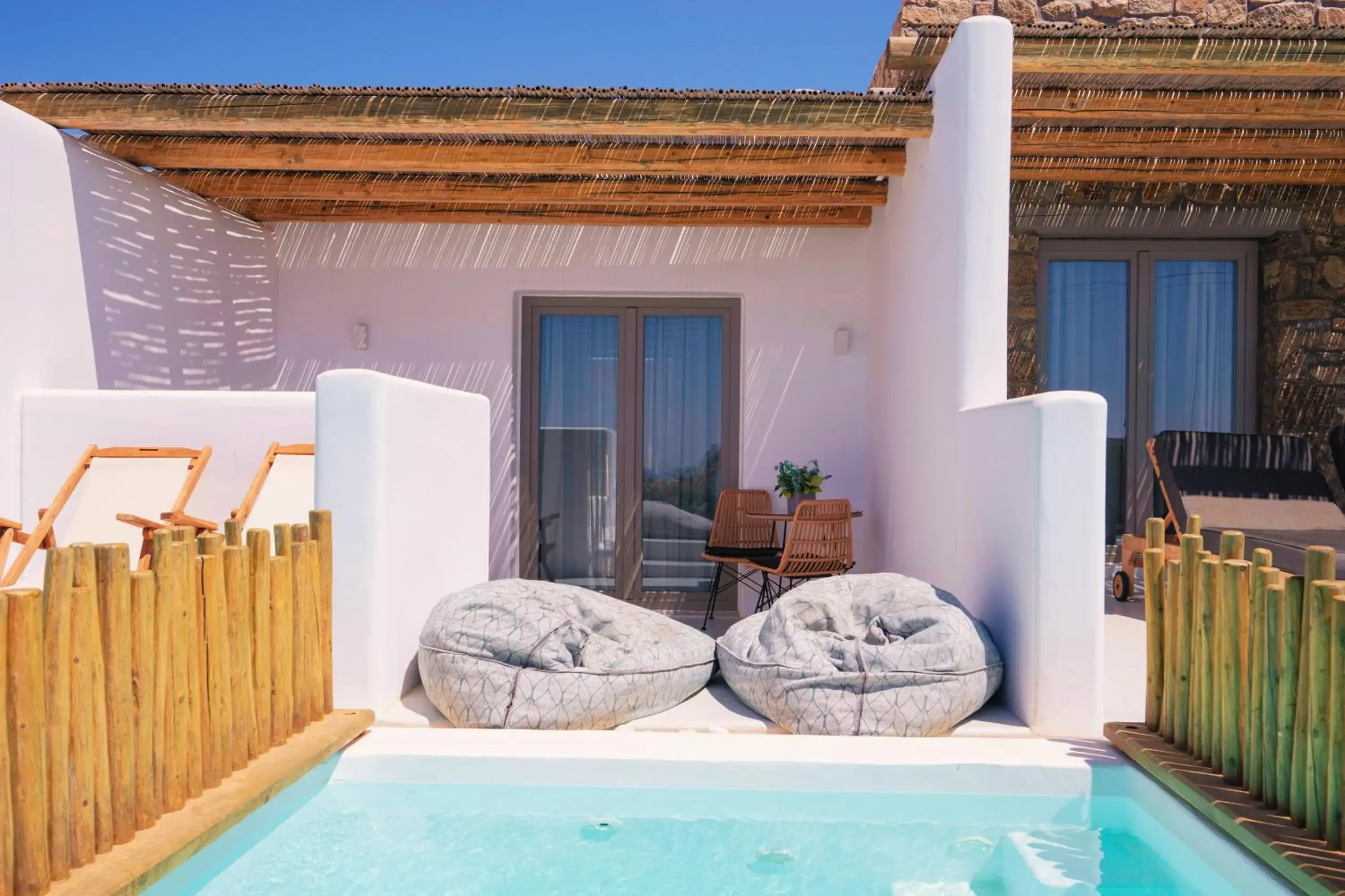 Pool view in Aegean Hospitality Pool view in Aegean Hospitality