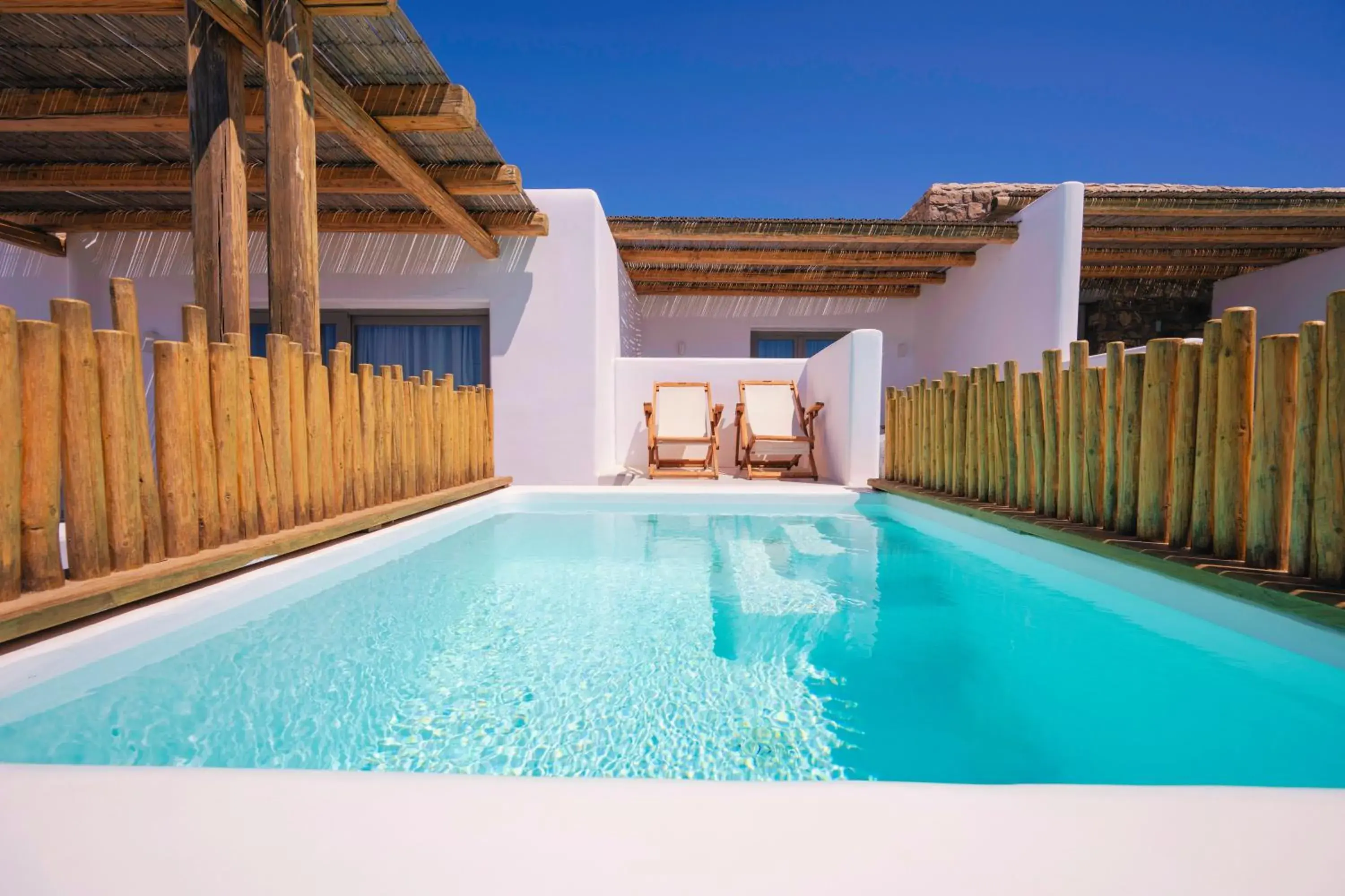 Pool view in Aegean Hospitality Pool view in Aegean Hospitality