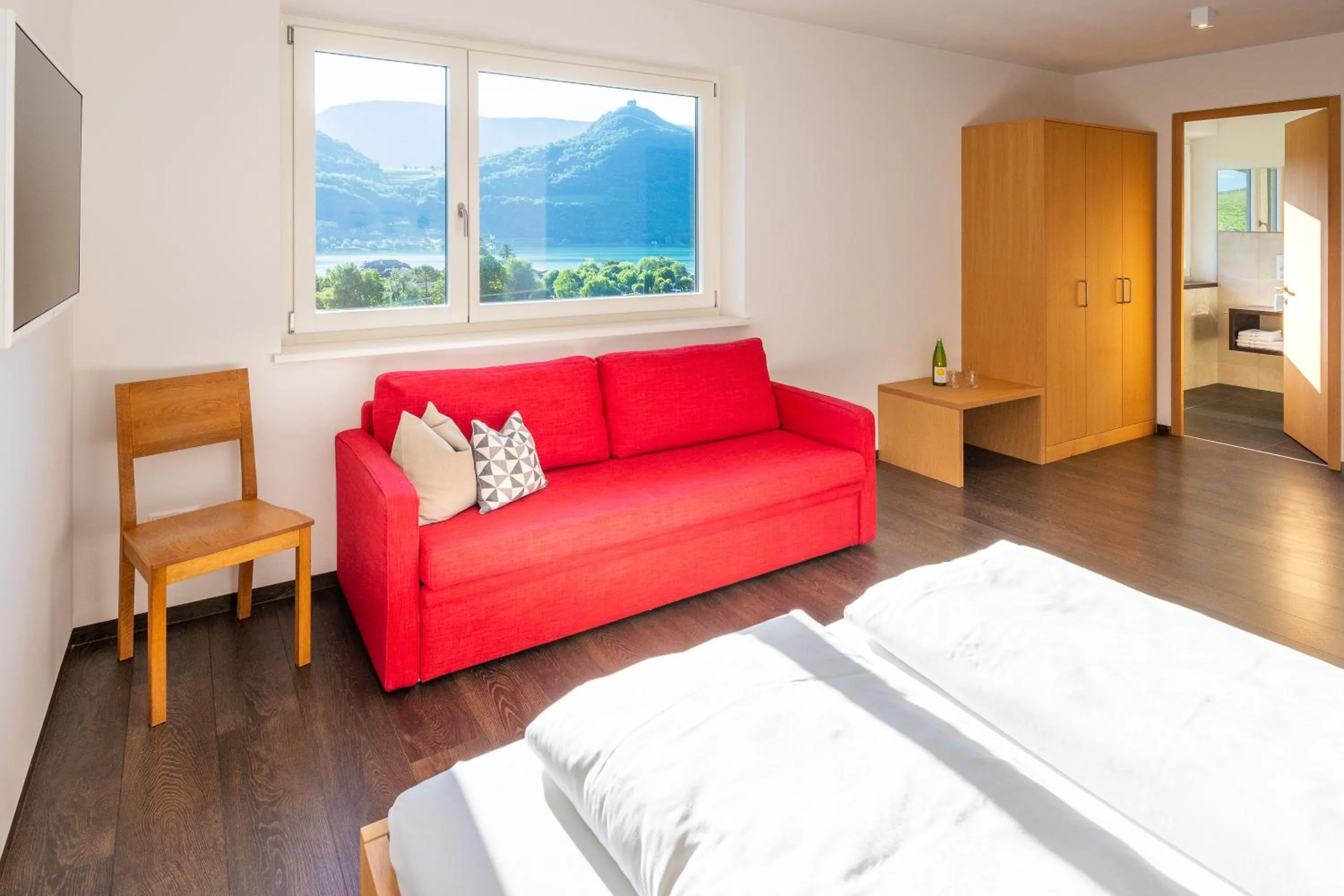 Seating area, Bed in Rösslhof