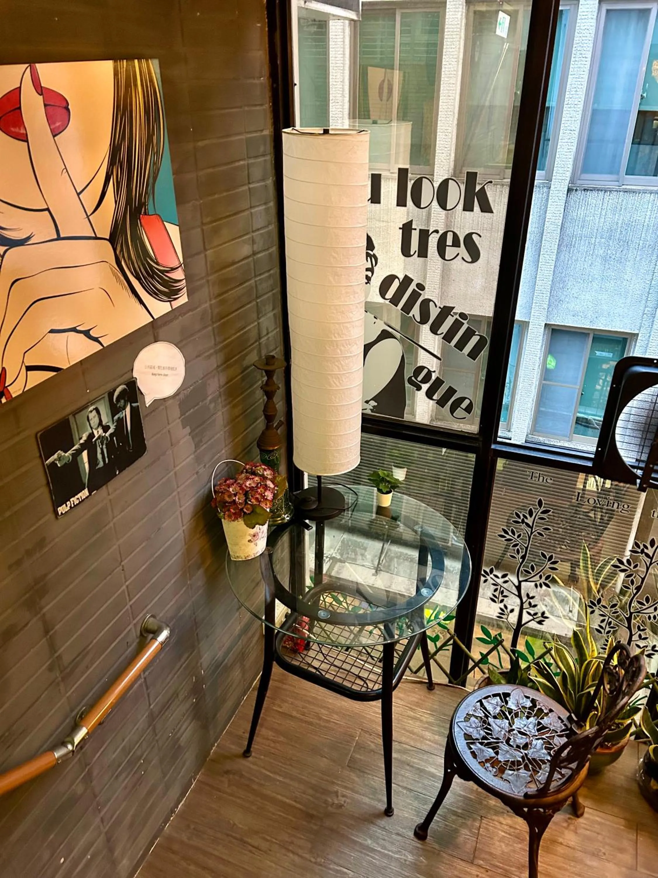 Seating area in Taipei Triple Tiger Inn