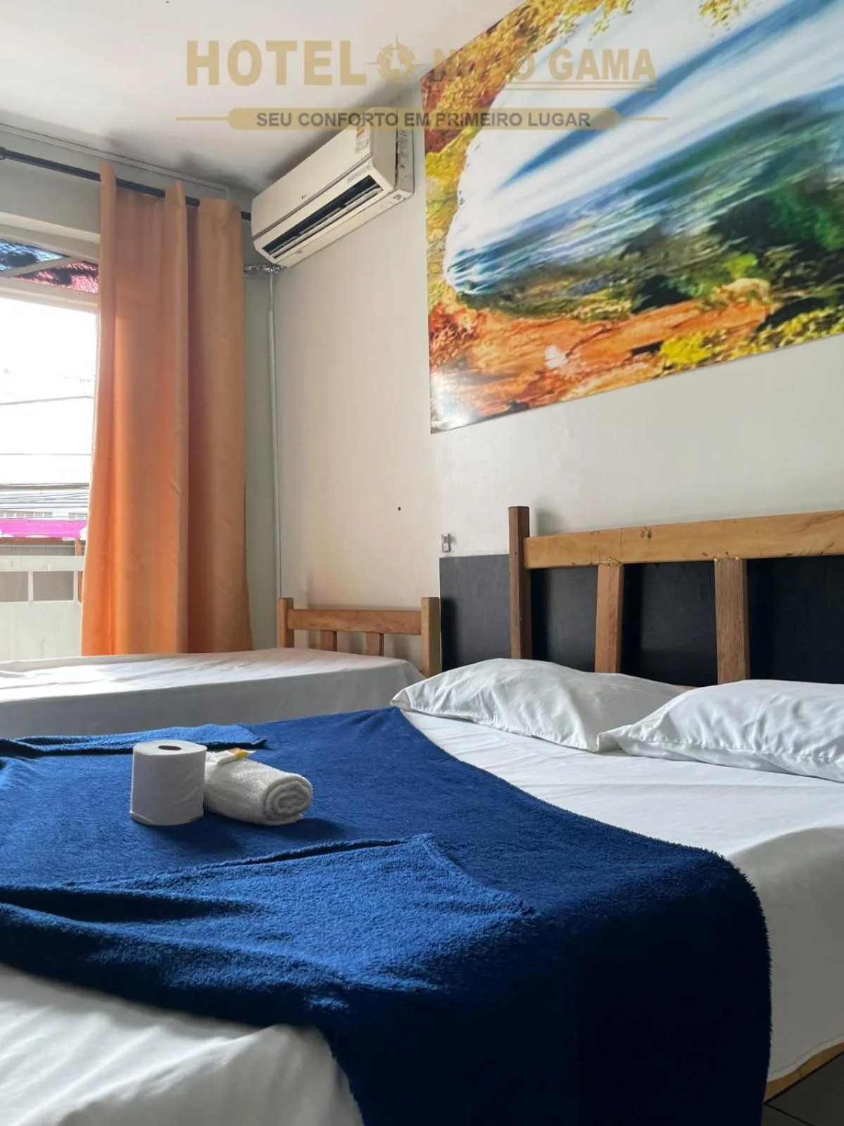 Bed in Hotel Novo Gama