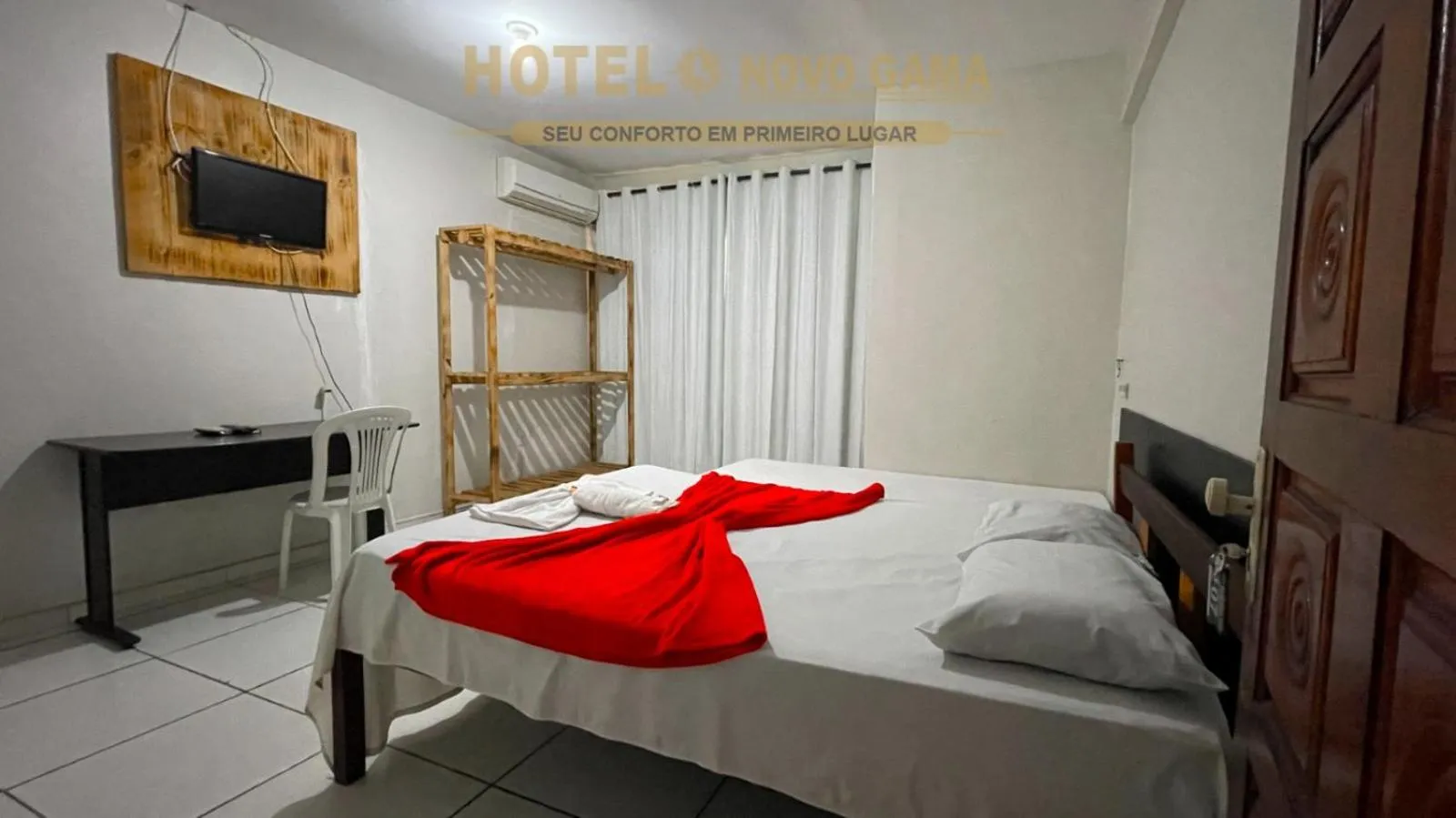 Bed in Hotel Novo Gama