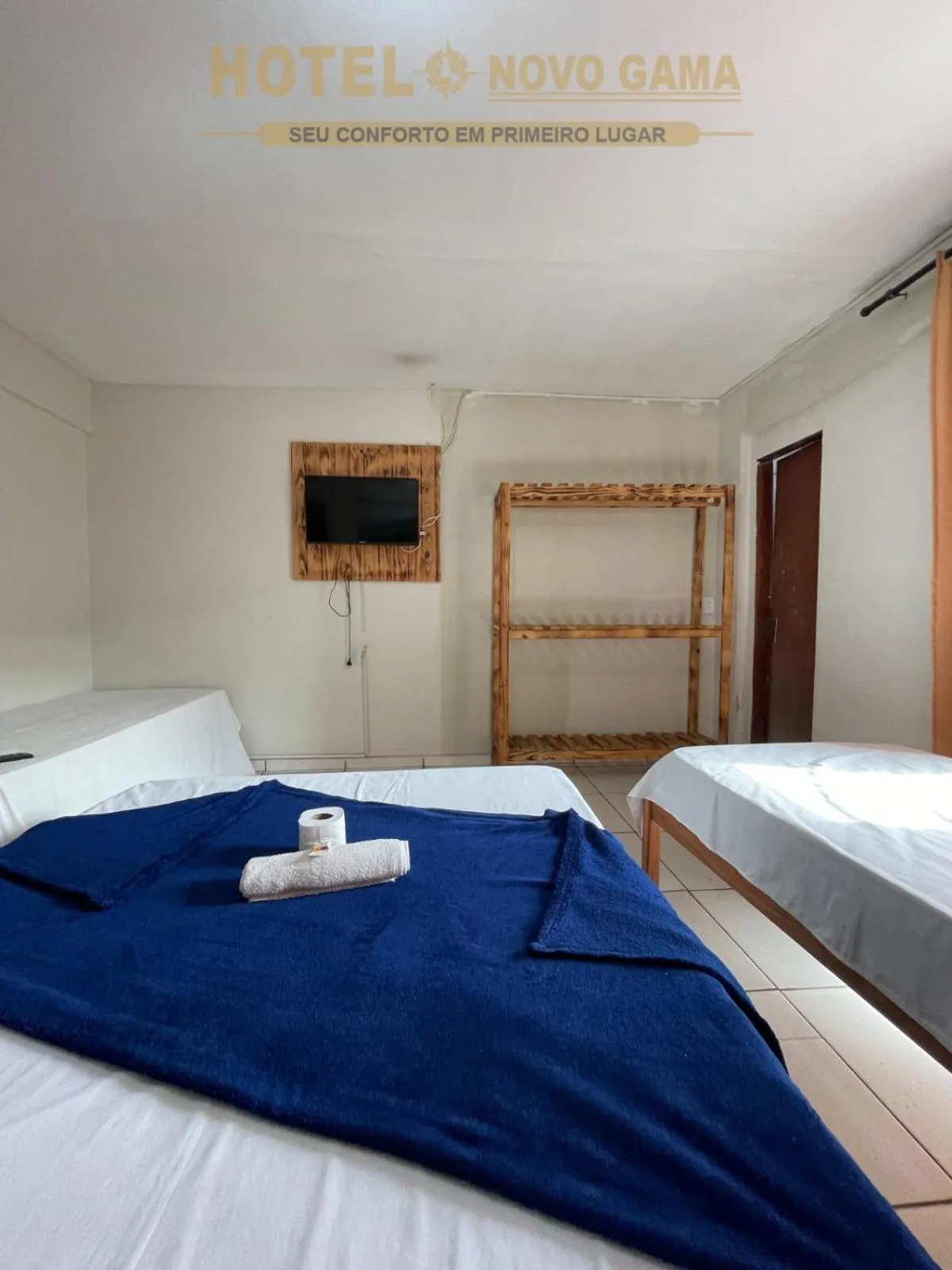 Bed in Hotel Novo Gama