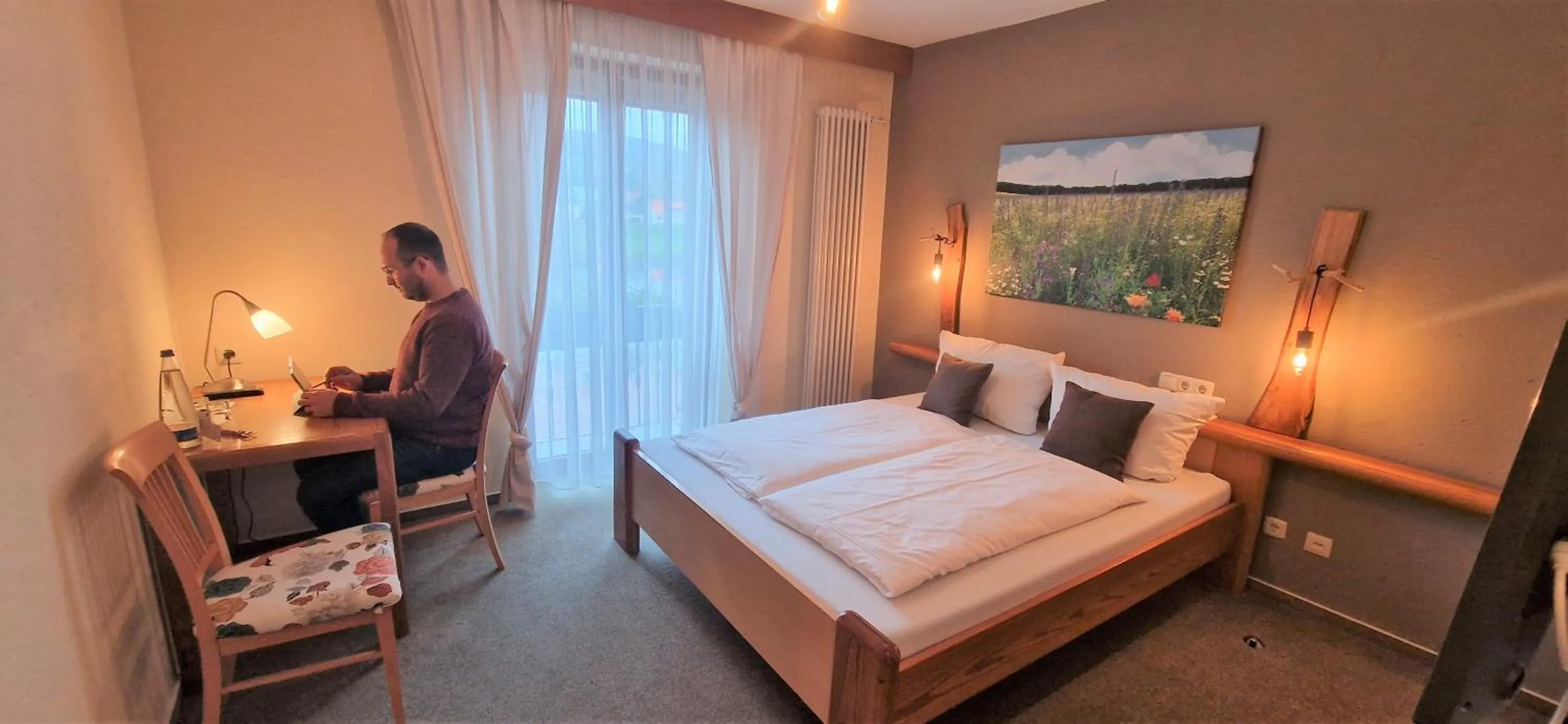 Bed in Hotel Goldenes Fass