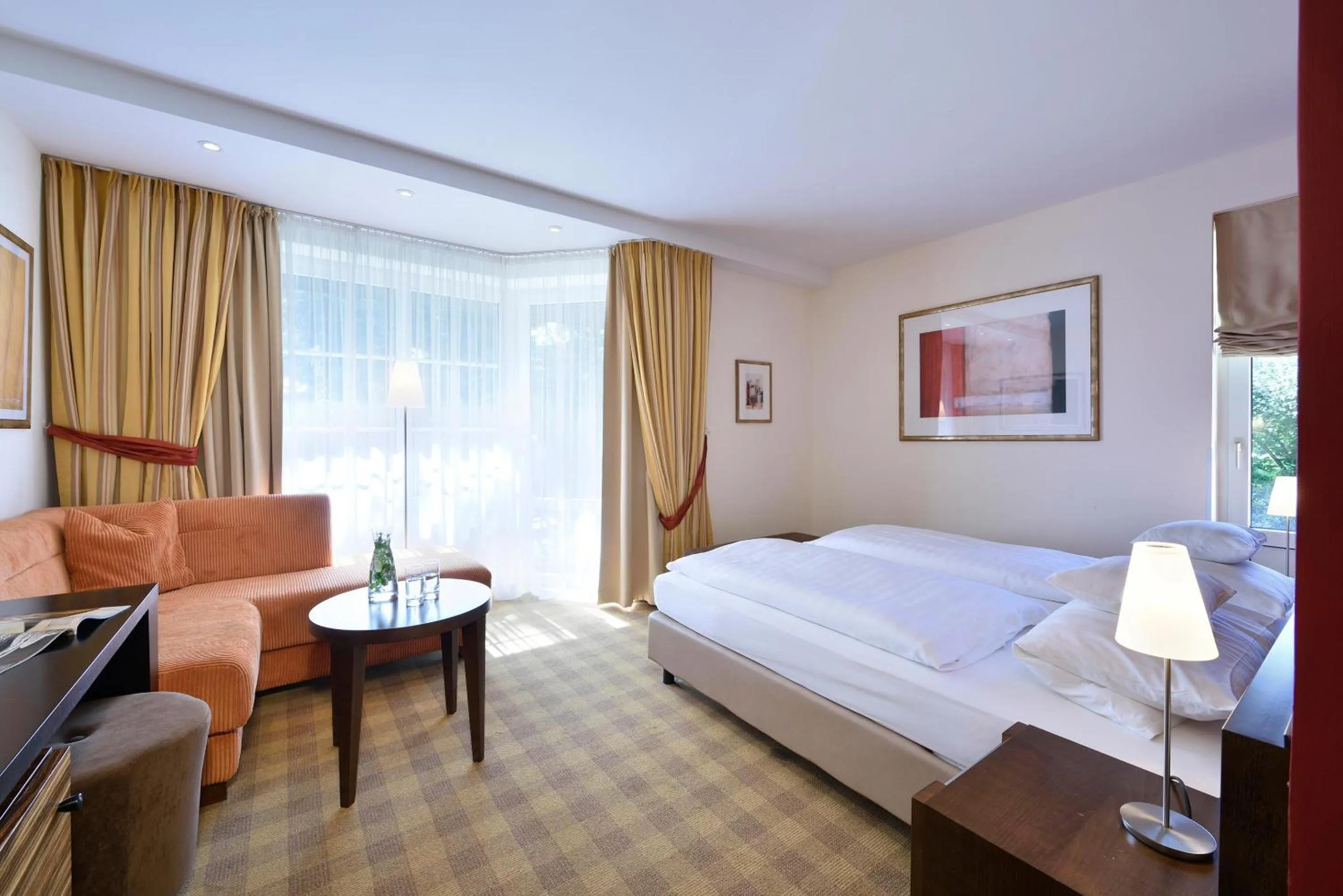 Bed in Köhlers Forsthaus Wellness & Genuss Hotel