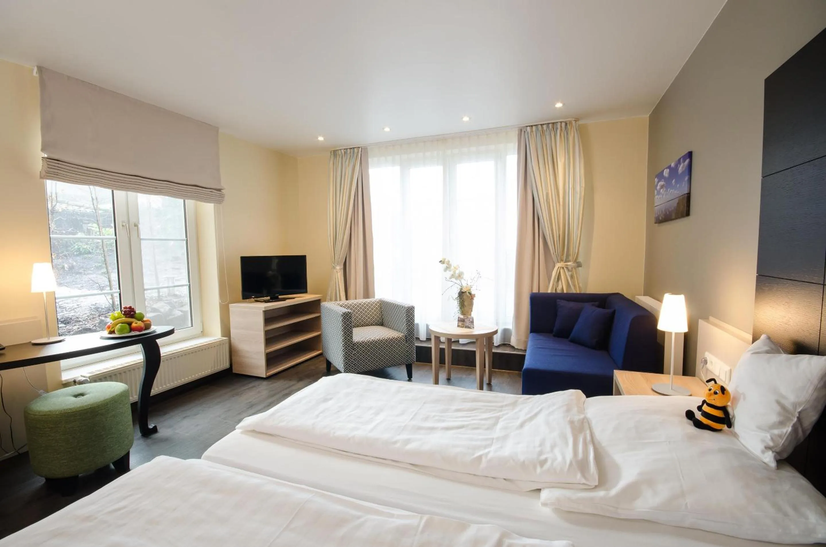 Bed in Köhlers Forsthaus Wellness & Genuss Hotel