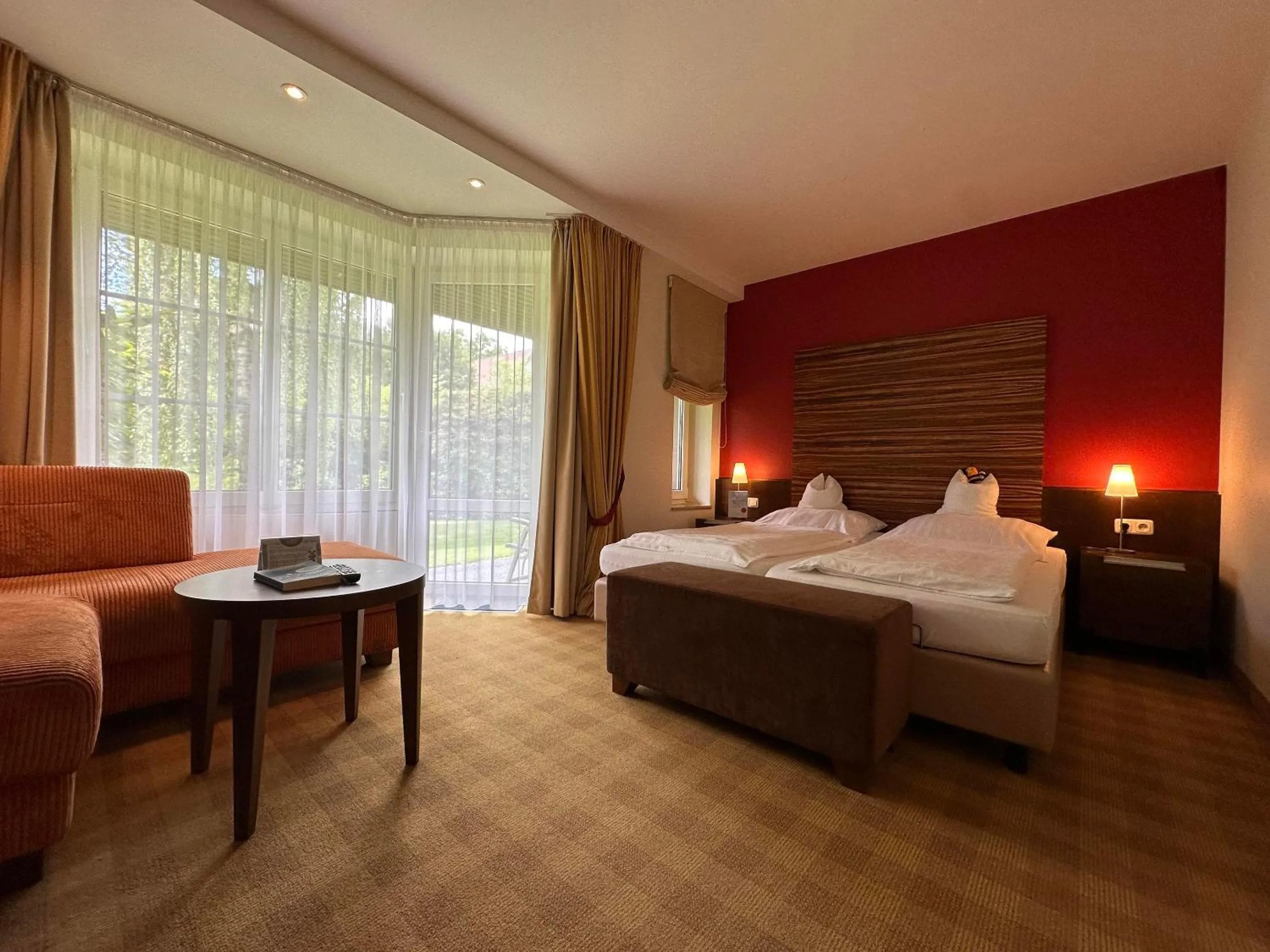 Bed in Köhlers Forsthaus Wellness & Genuss Hotel