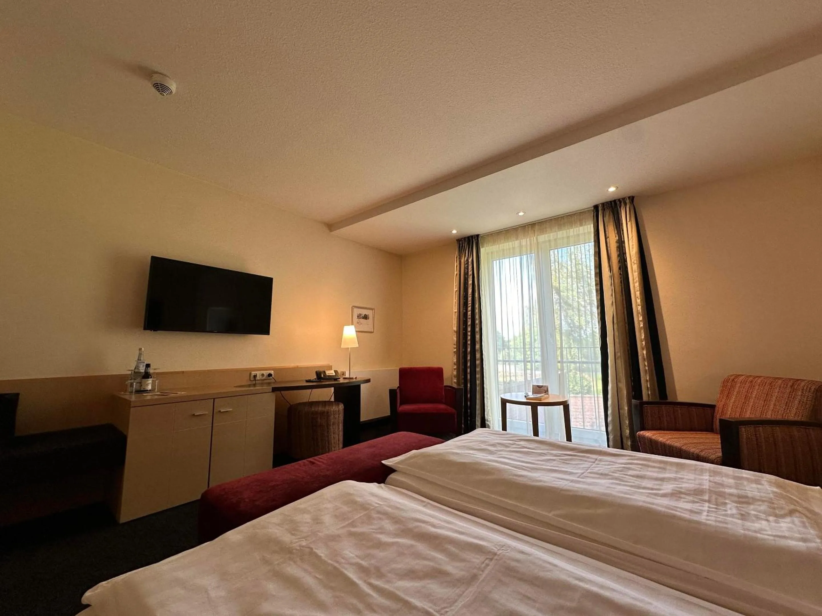 Bed in Köhlers Forsthaus Wellness & Genuss Hotel