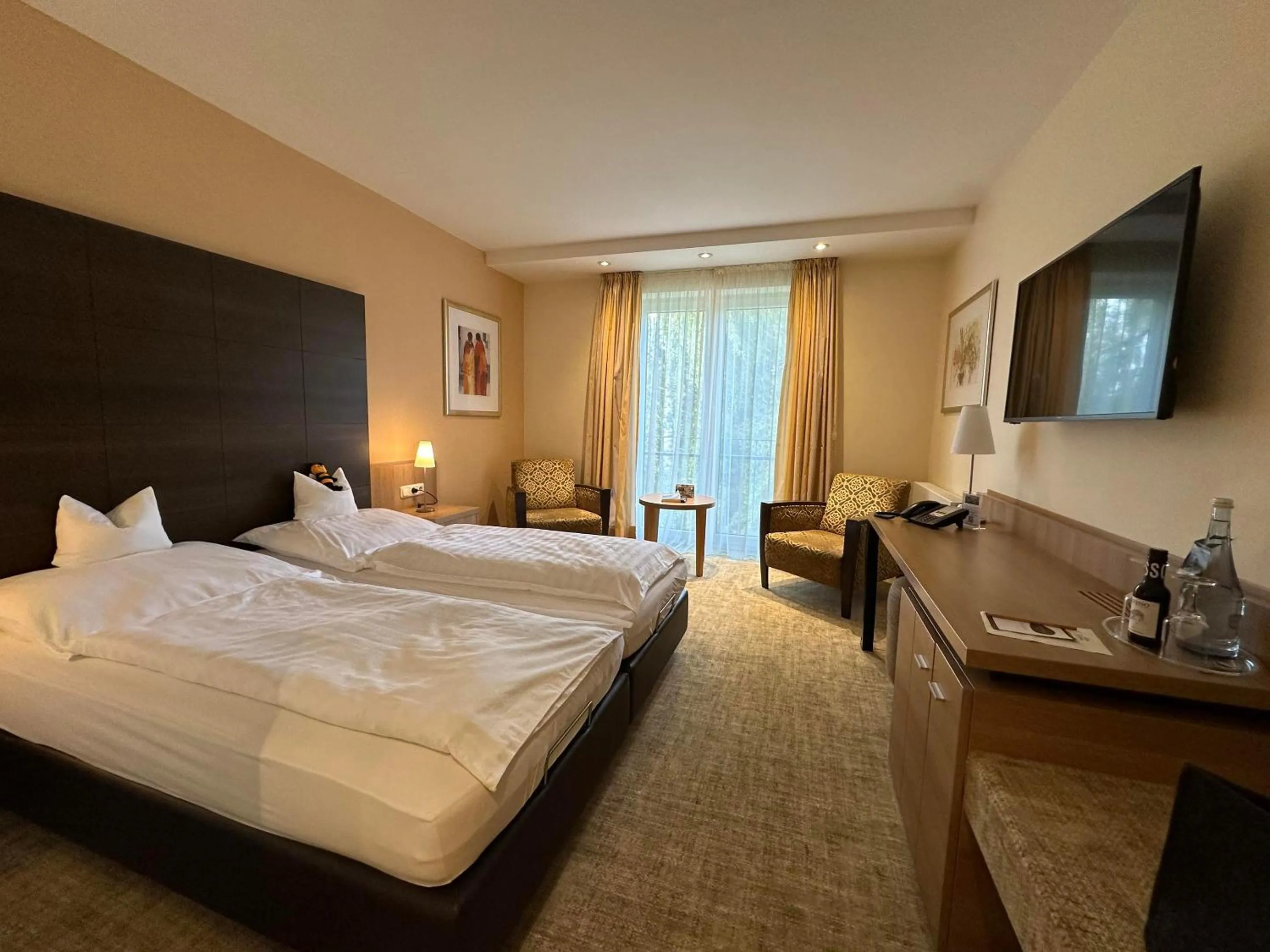 Bed in Köhlers Forsthaus Wellness & Genuss Hotel