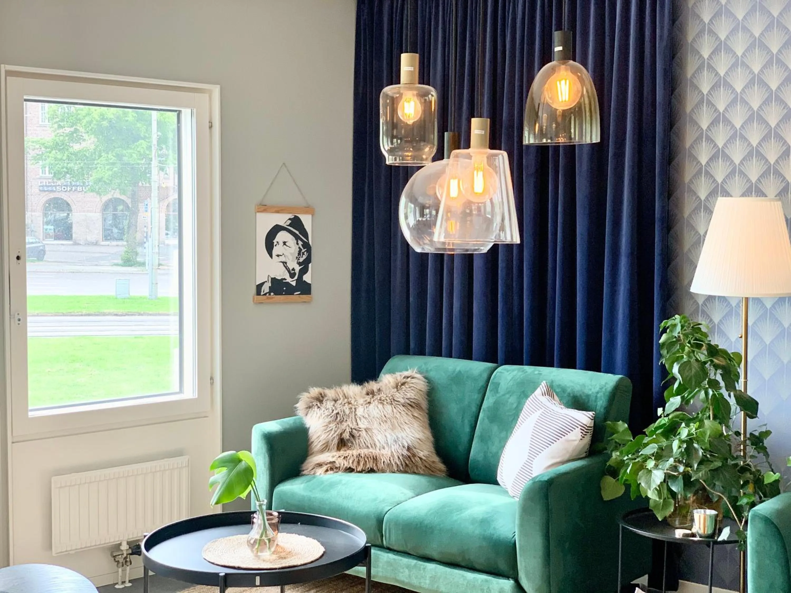 Seating area in Linnéplatsens Hotell & Vandrarhem